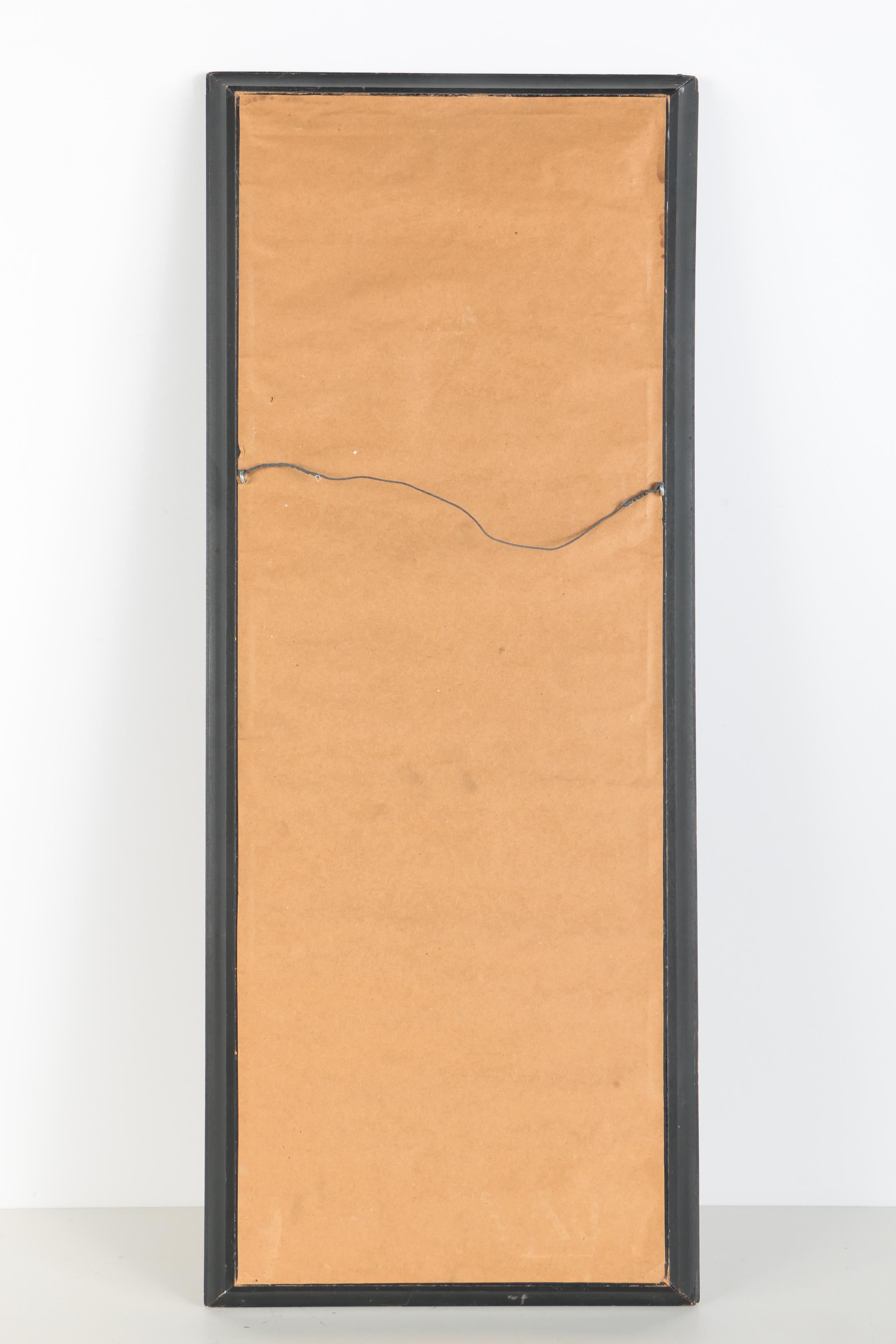 Asian-Inspired Lithograph Of A Lone Fisherman