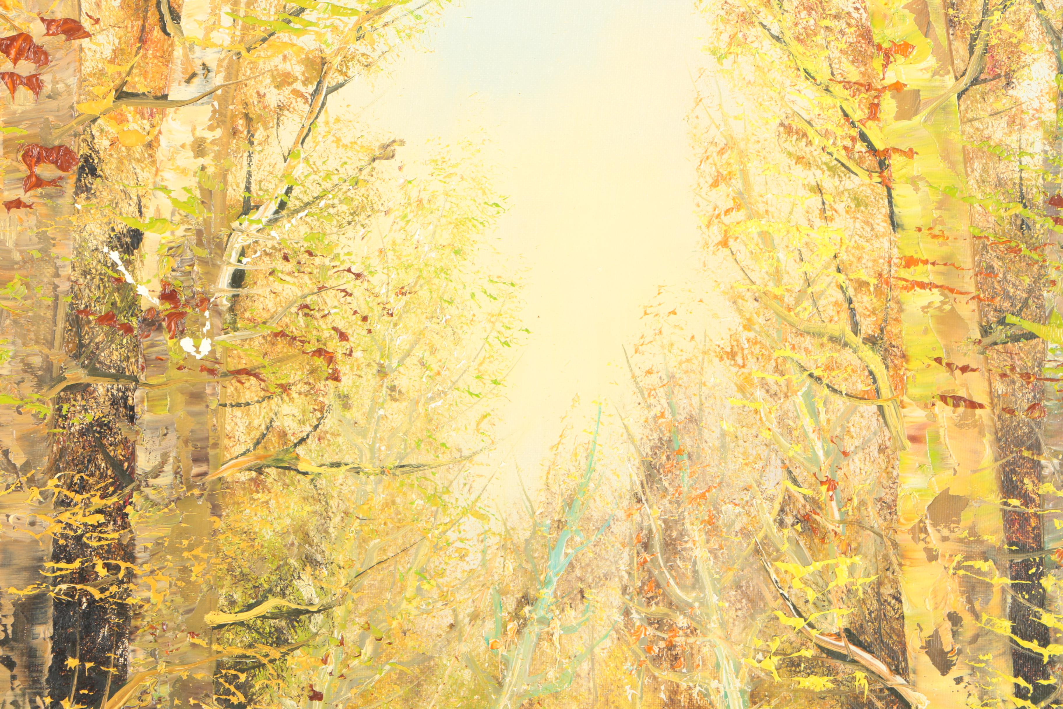 Schorrer Oil Painting on Canvas of a Winding Stream