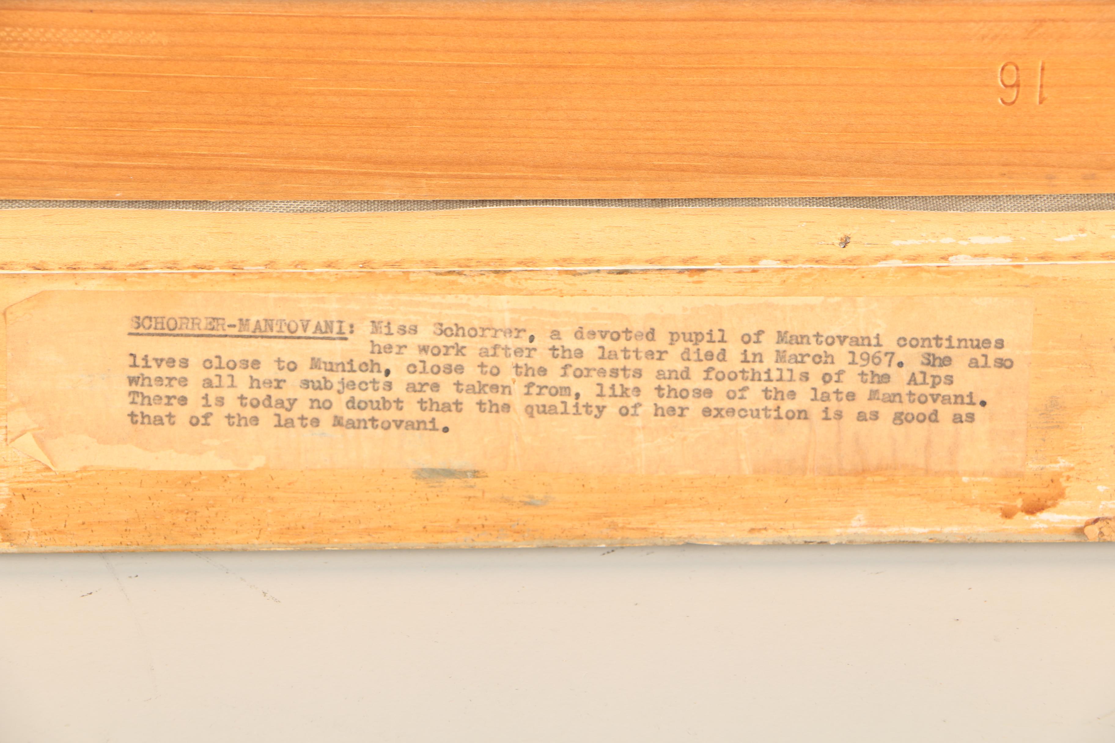 Schorrer Oil Painting on Canvas of a Winding Stream