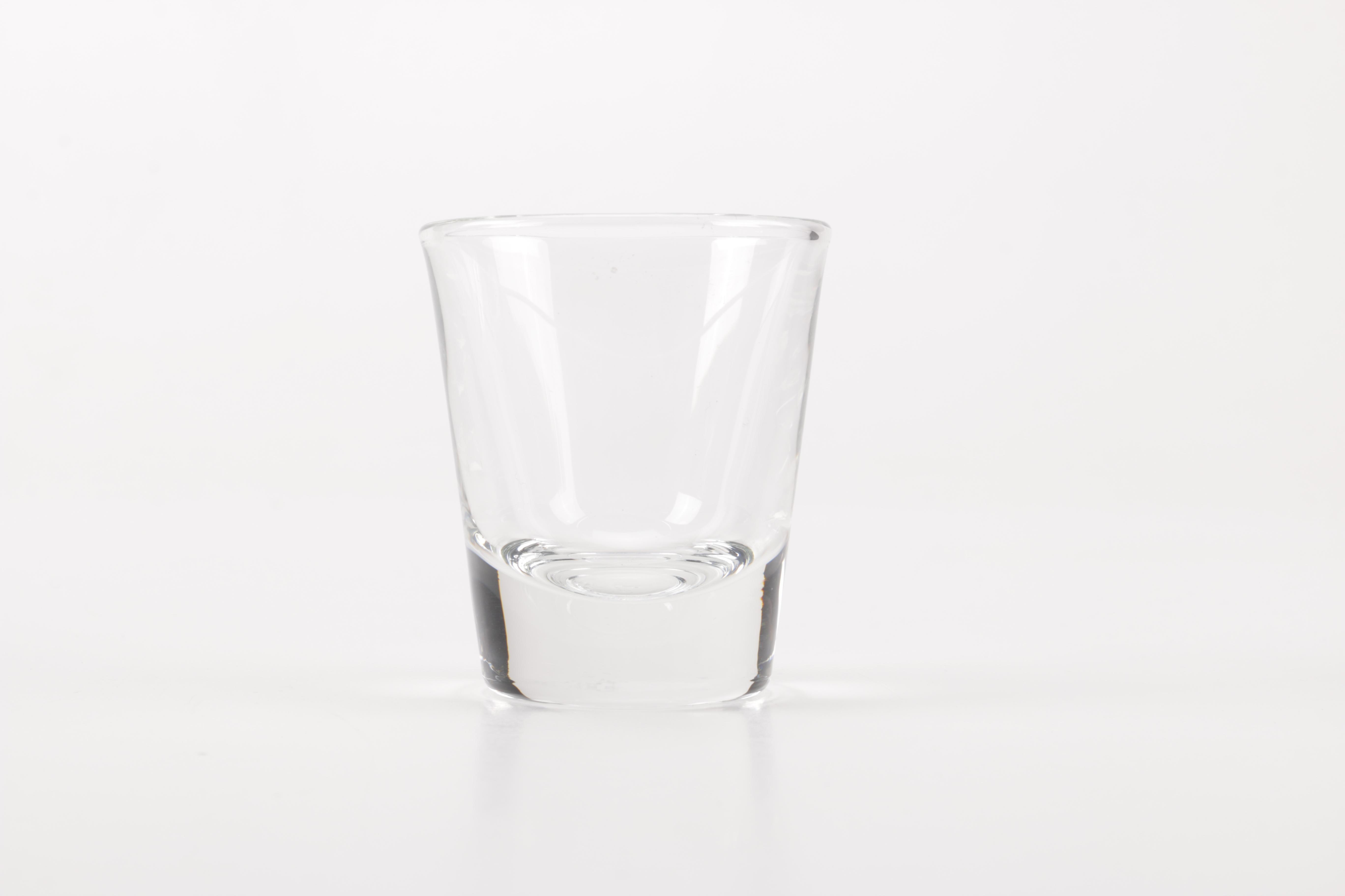 Crystal Shot Glasses and Plastic Coaster Set