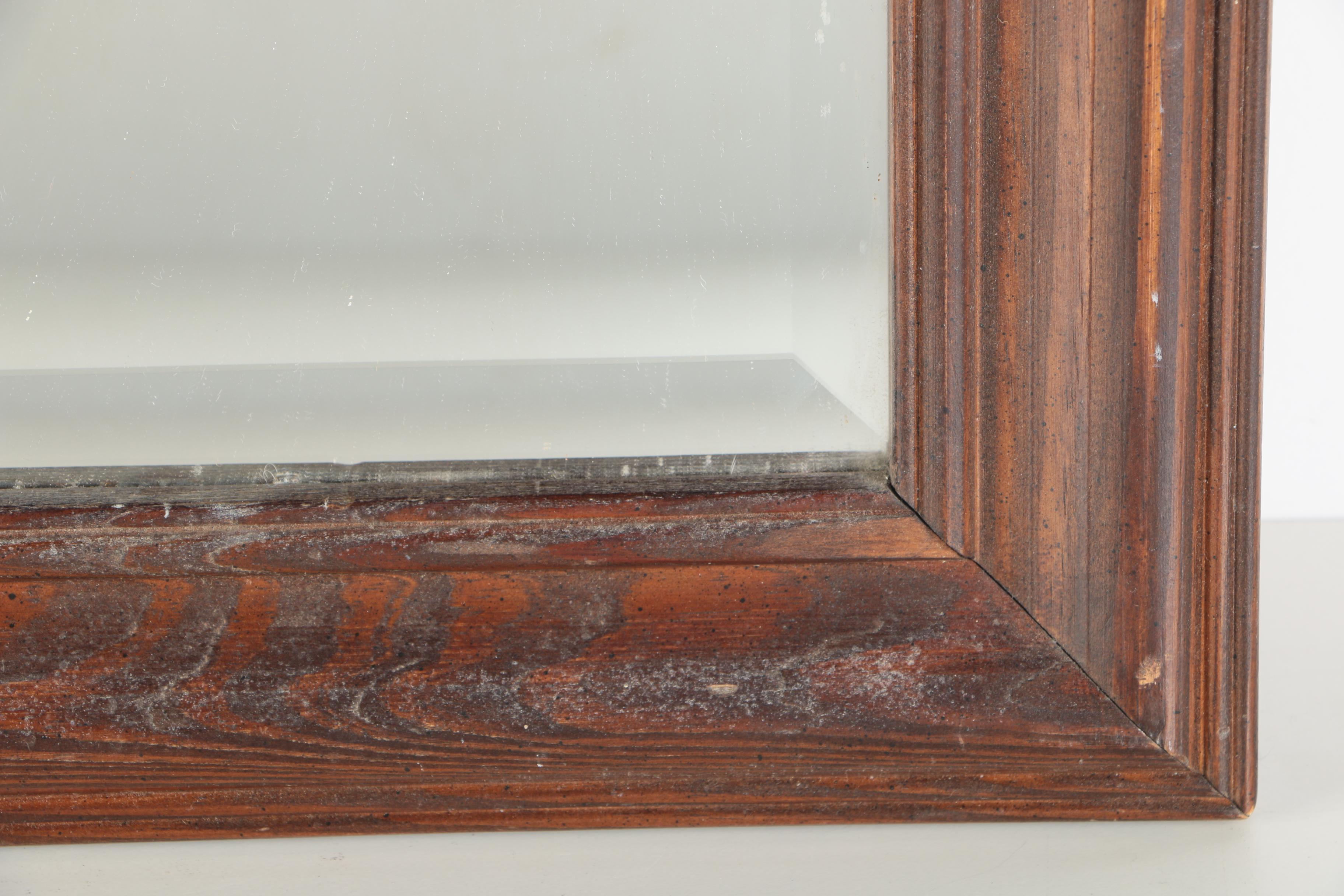 Framed Beveled Wall Mirror