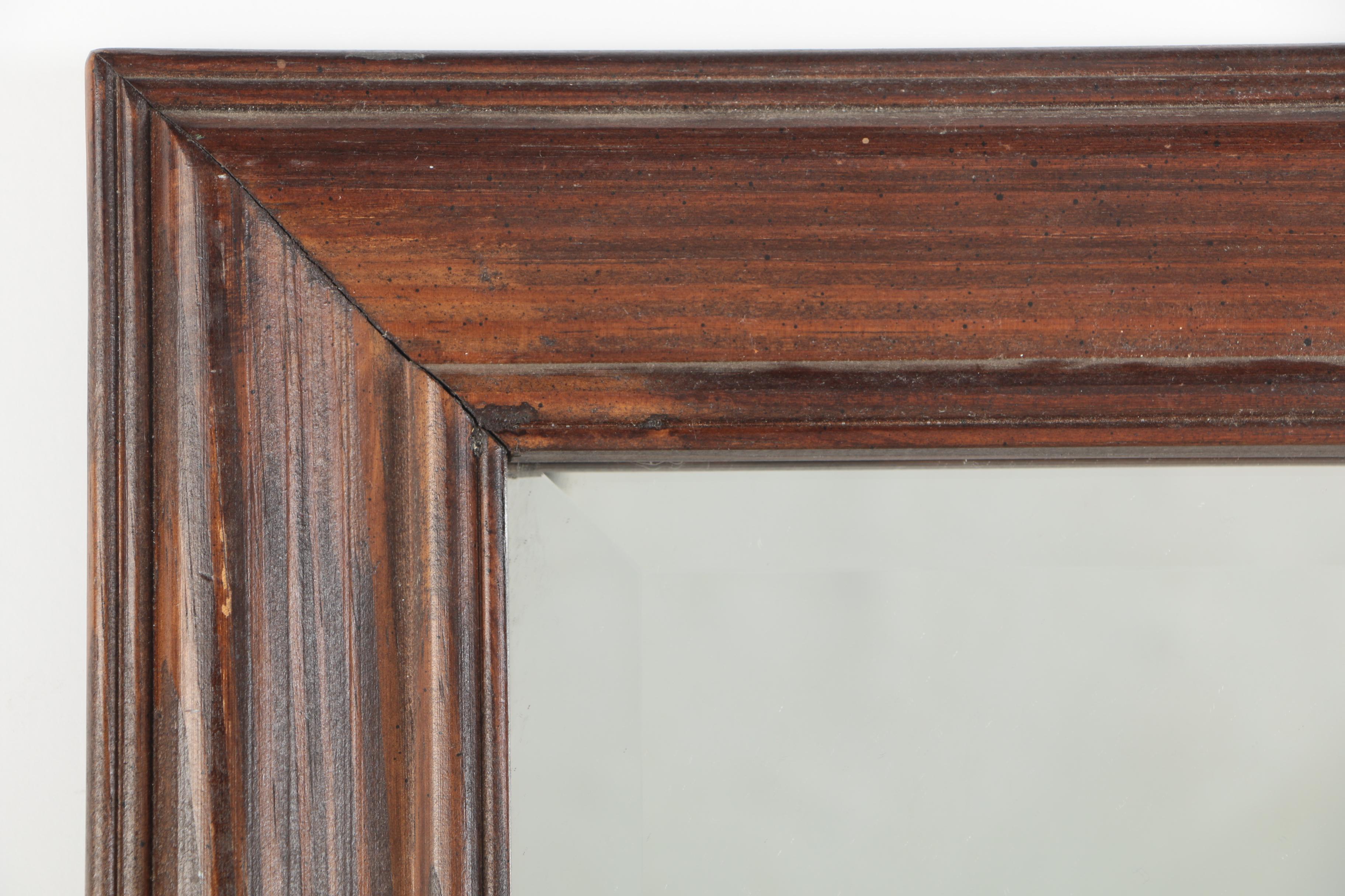 Framed Beveled Wall Mirror