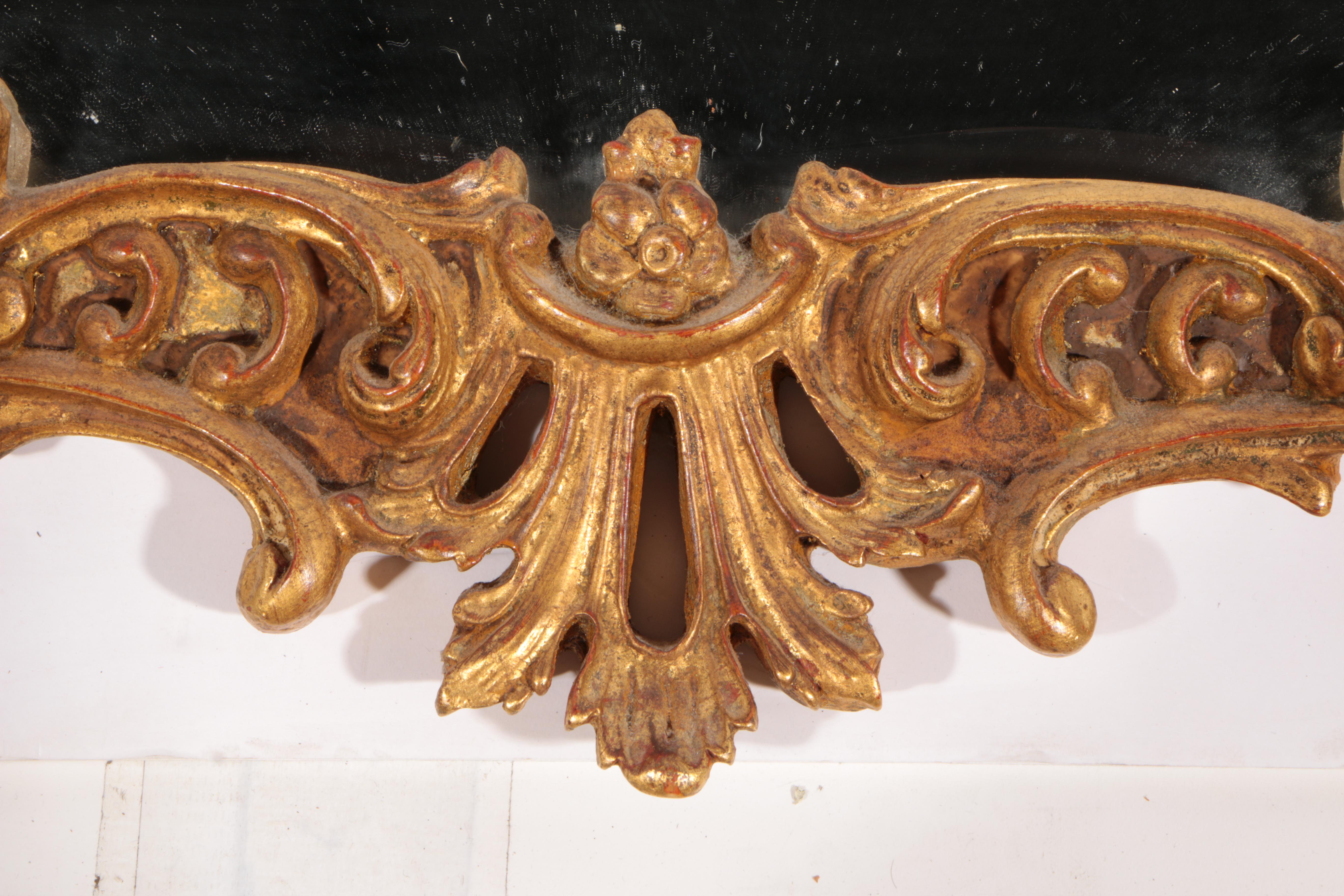 Chippendale Style Gilt Framed Beveled Mirror
