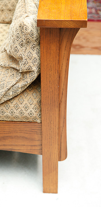 Vintage Mission Style Oak Loveseat