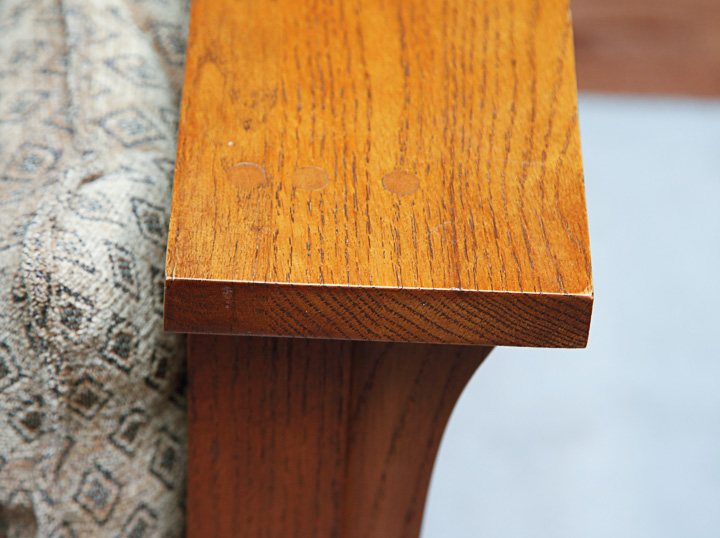 Vintage Mission Style Oak Loveseat