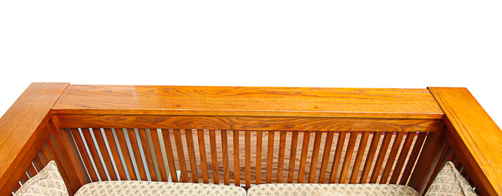 Vintage Mission Style Oak Loveseat