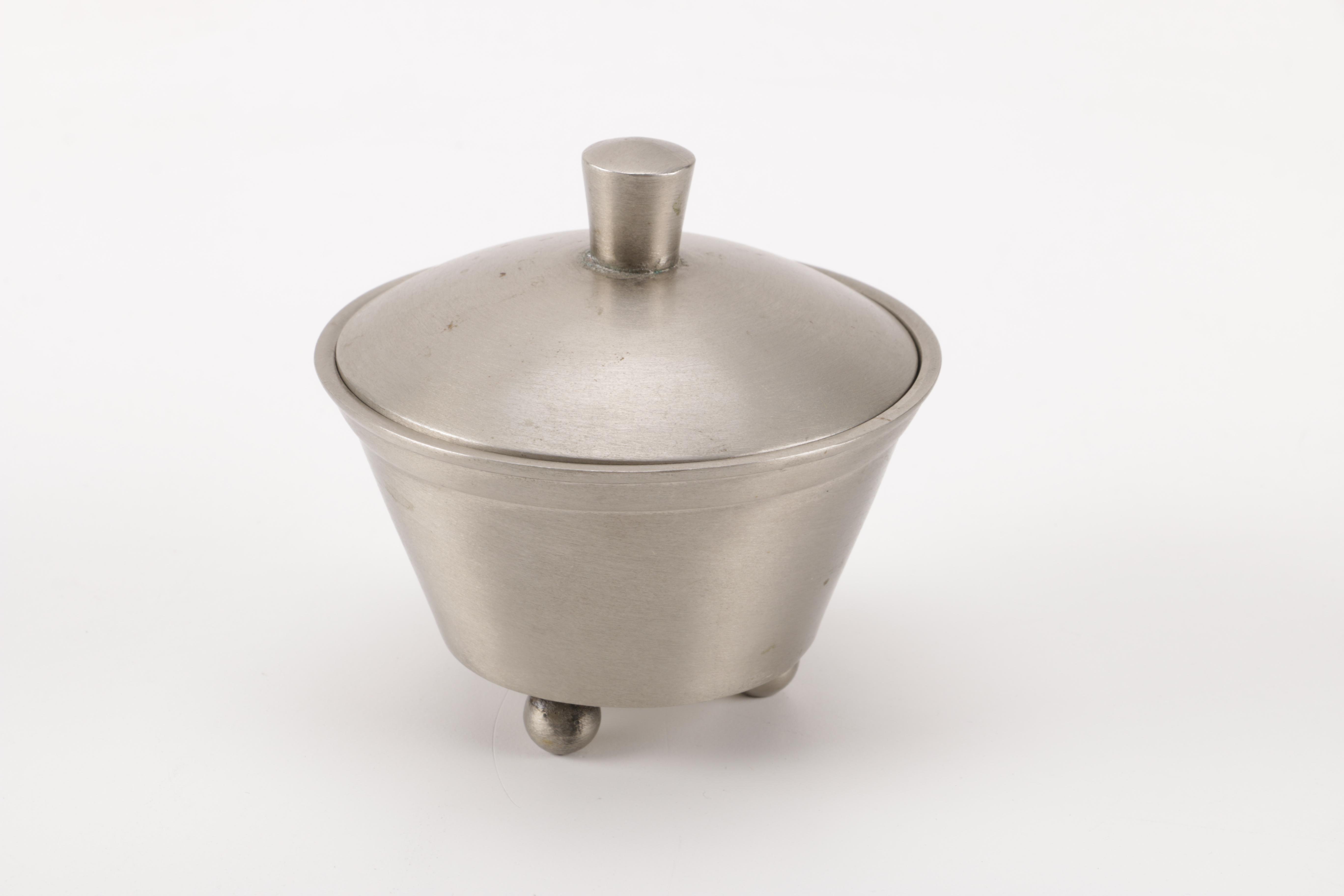 Minimalist Pewter Lidded Vessels