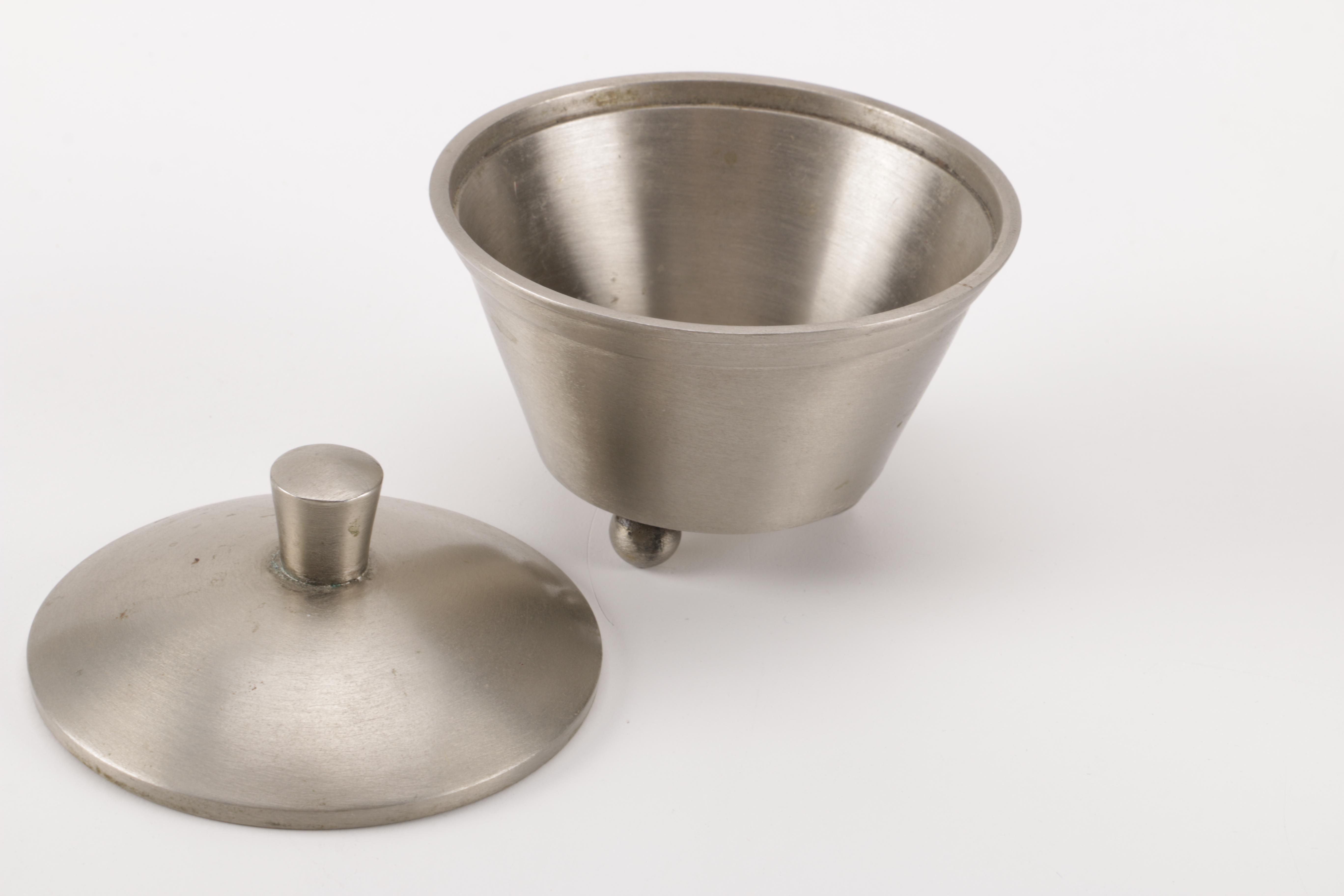 Minimalist Pewter Lidded Vessels