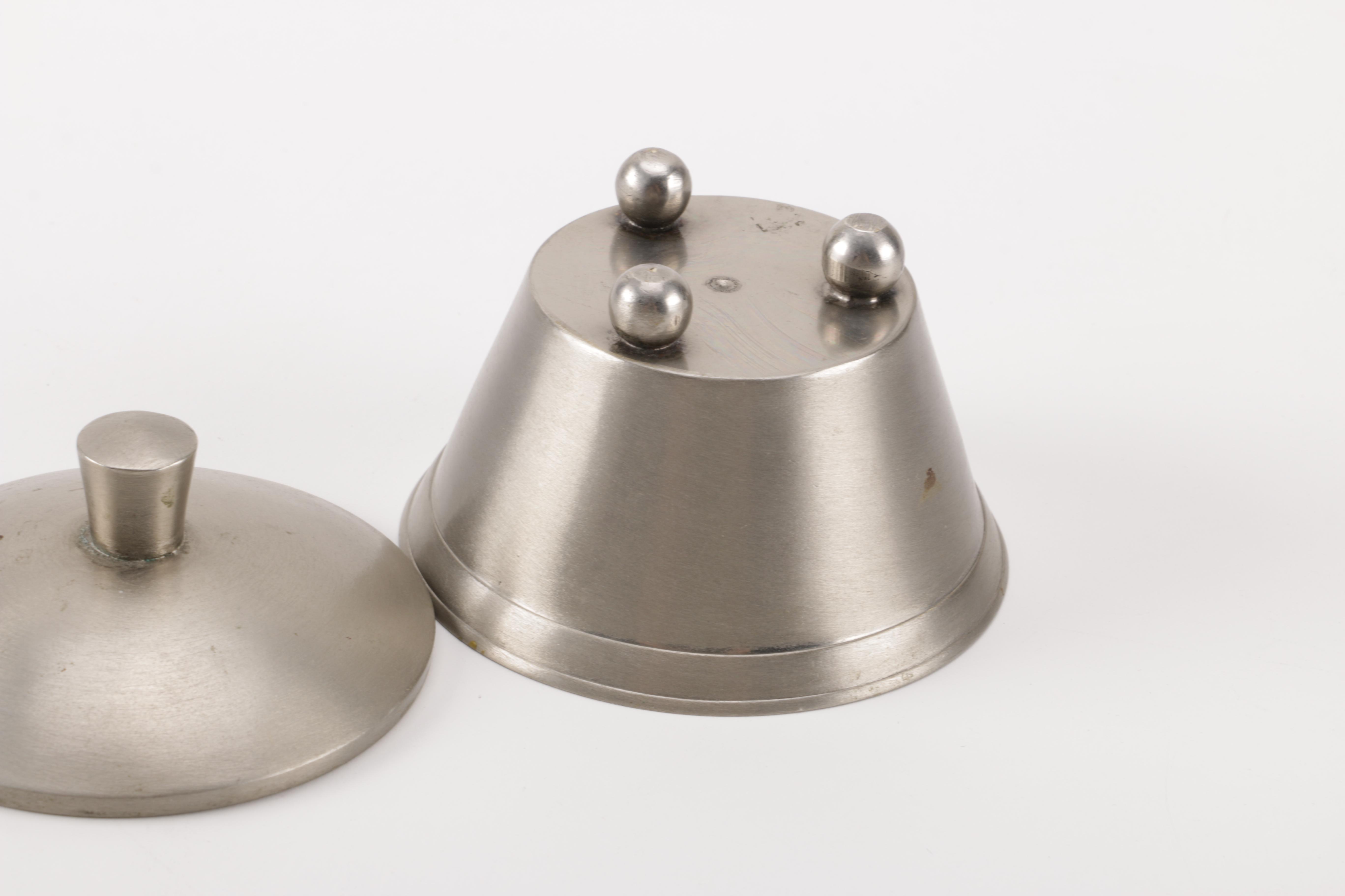 Minimalist Pewter Lidded Vessels