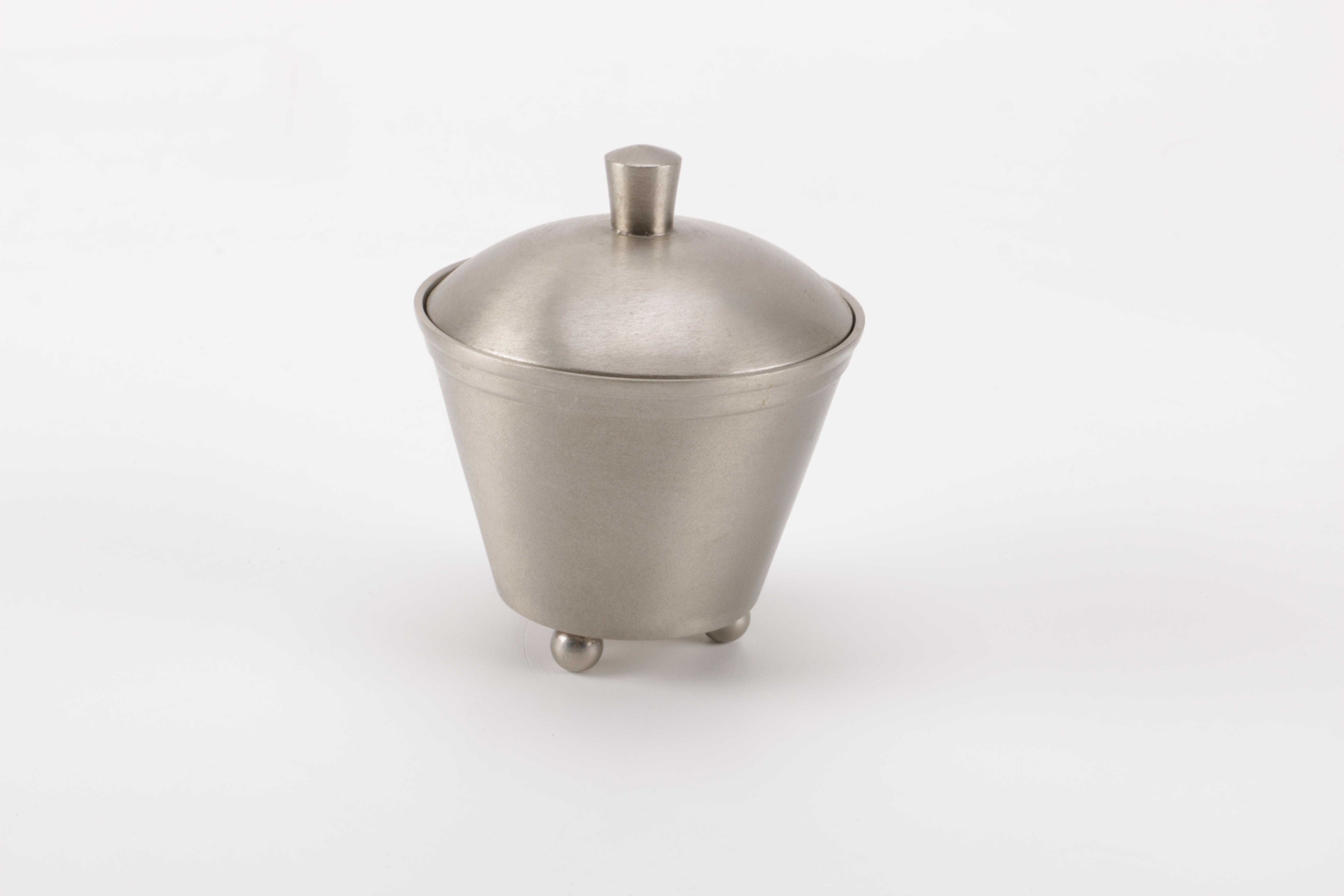 Minimalist Pewter Lidded Vessels