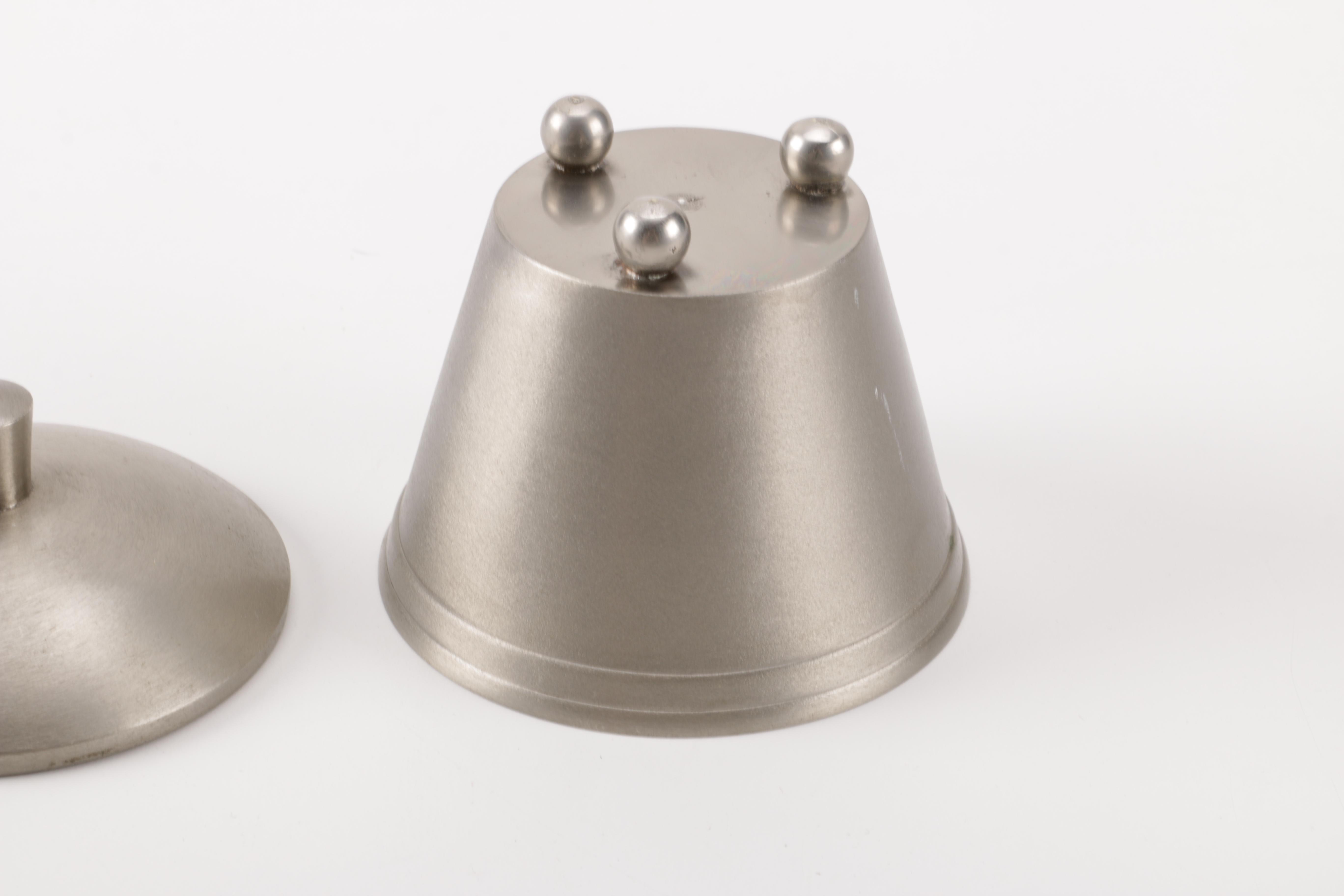 Minimalist Pewter Lidded Vessels