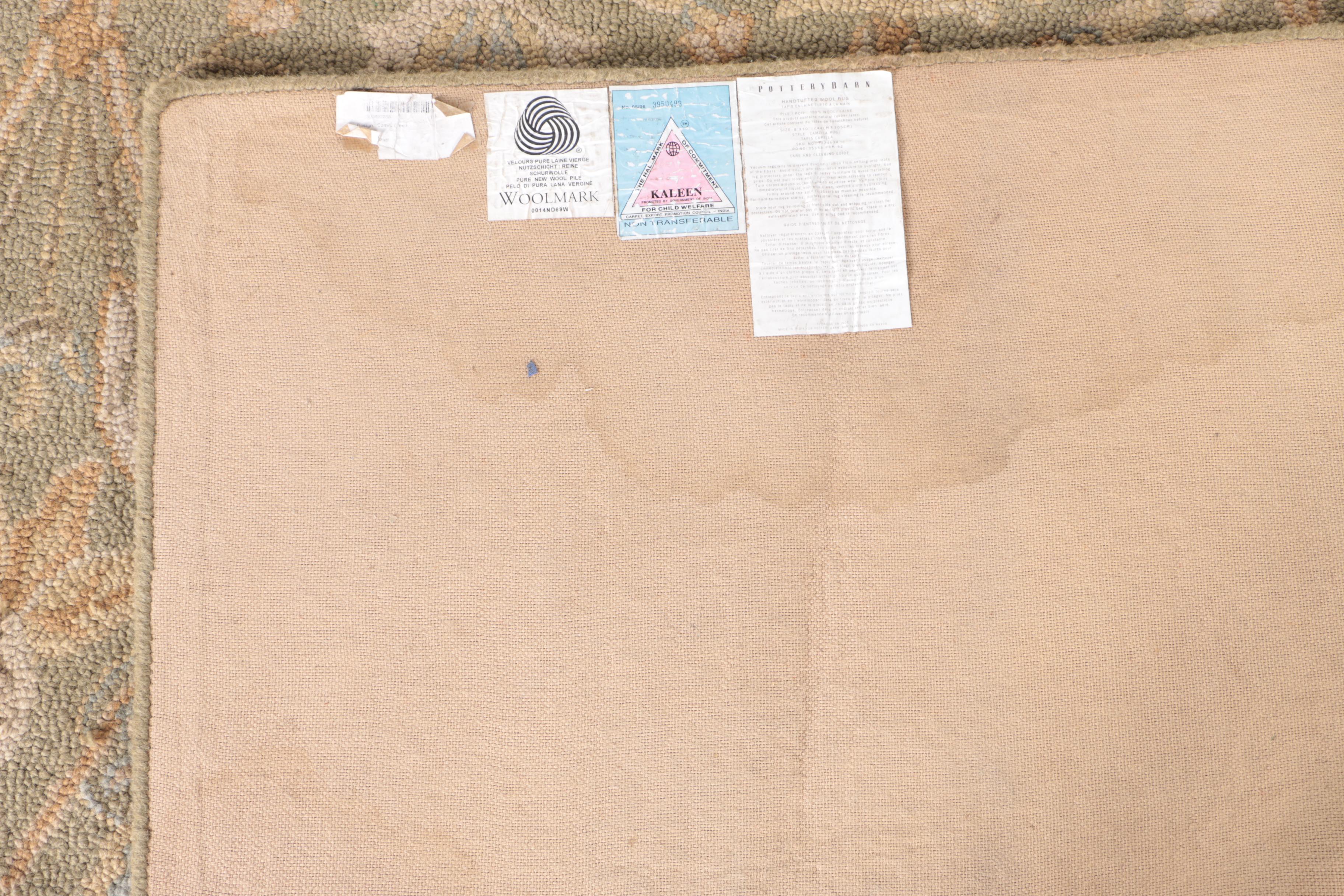 Hand-Tufted Pottery Barn "Camilla" Wool Area Rug