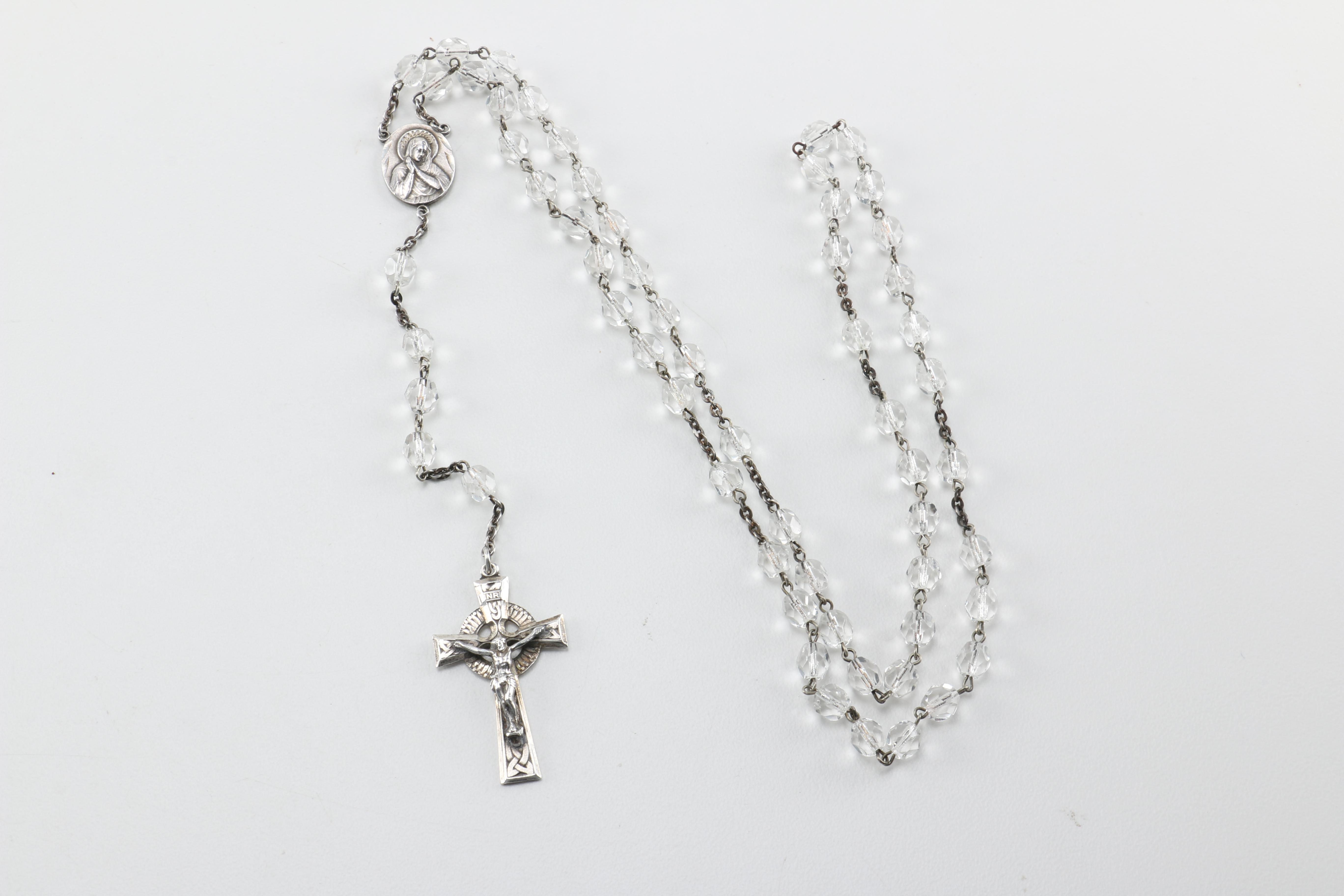 Sterling Silver Jewelry Including Rosaries