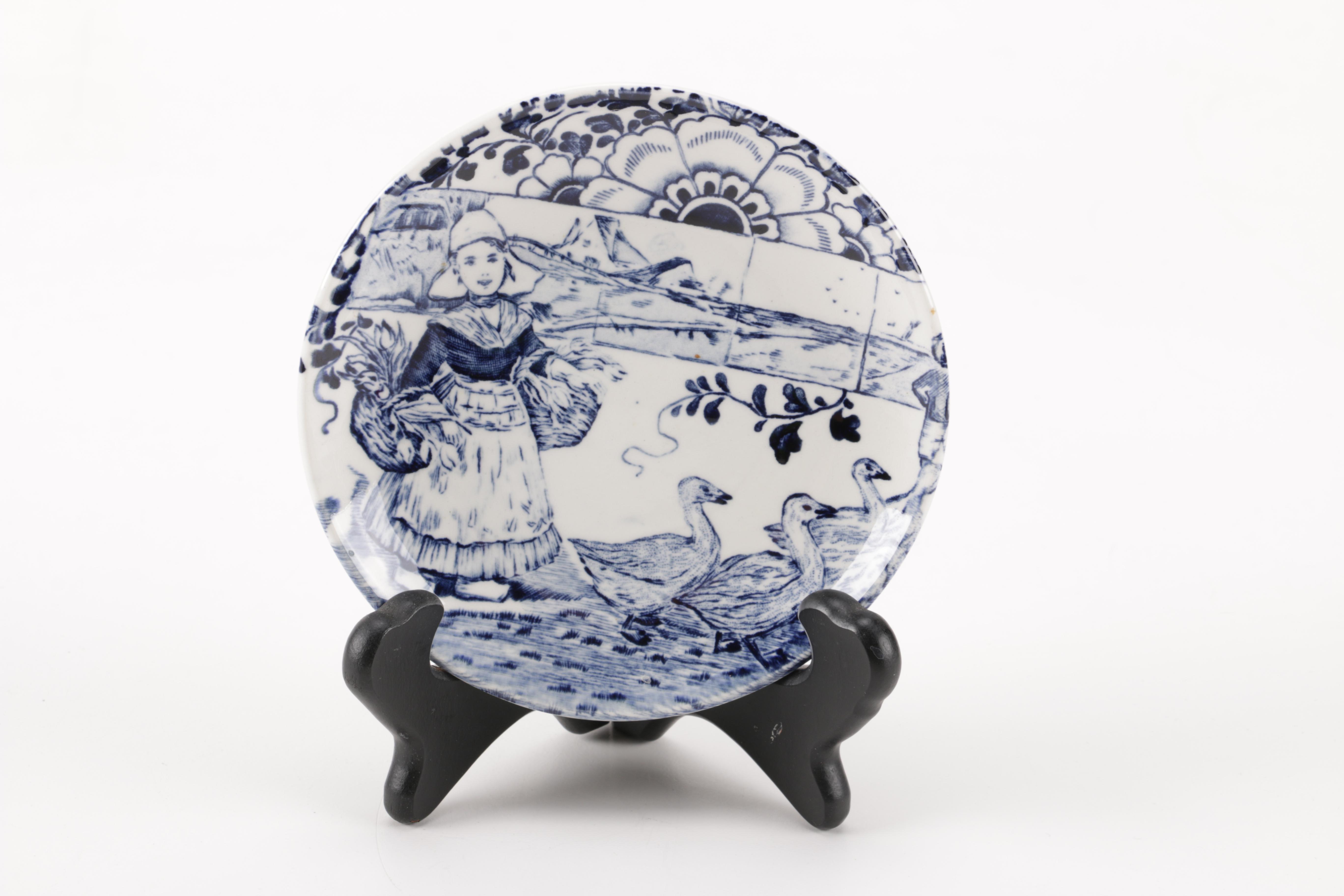 Haviland and Delft Decorative Plates and Stands