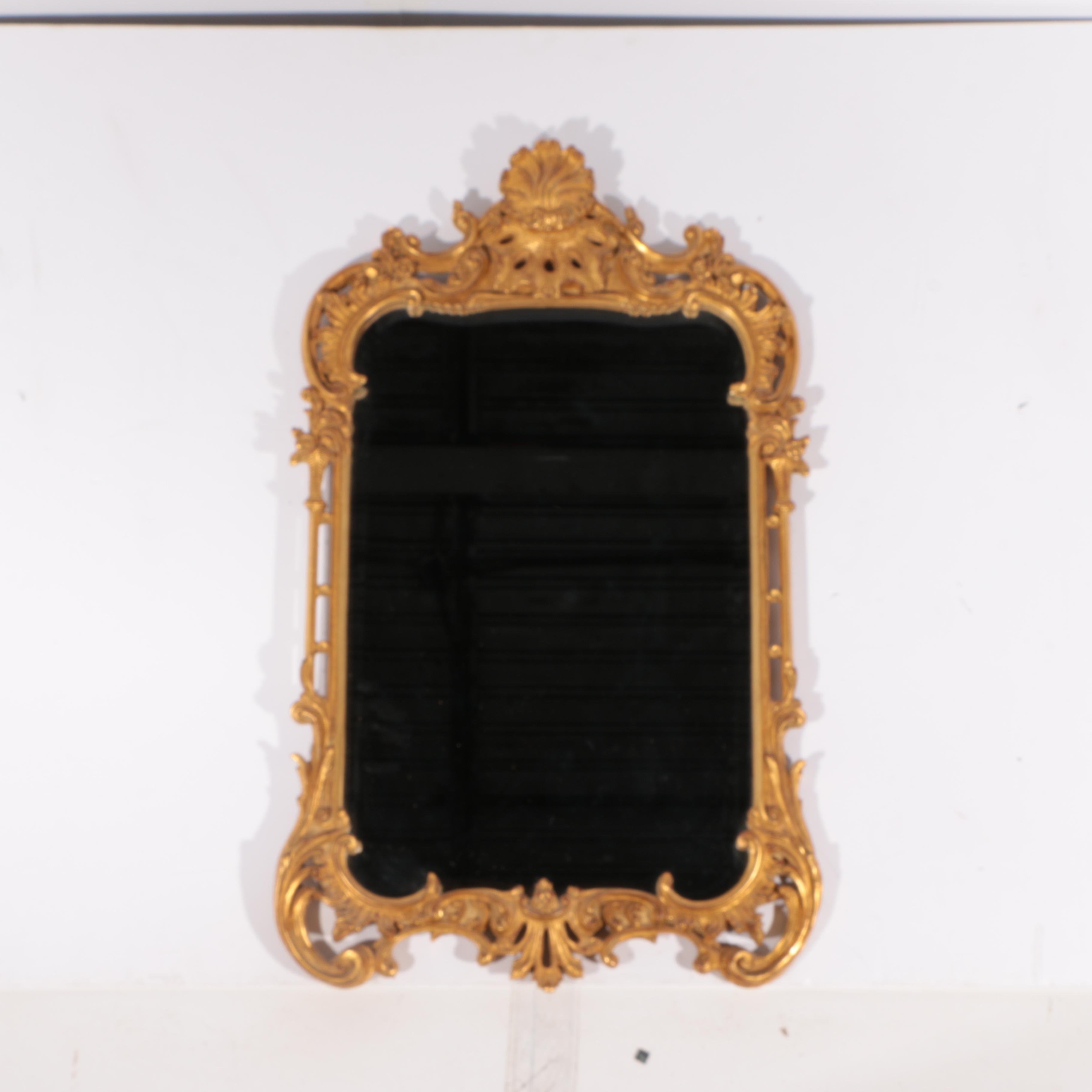 Chippendale Style Gilt Framed Beveled Mirror