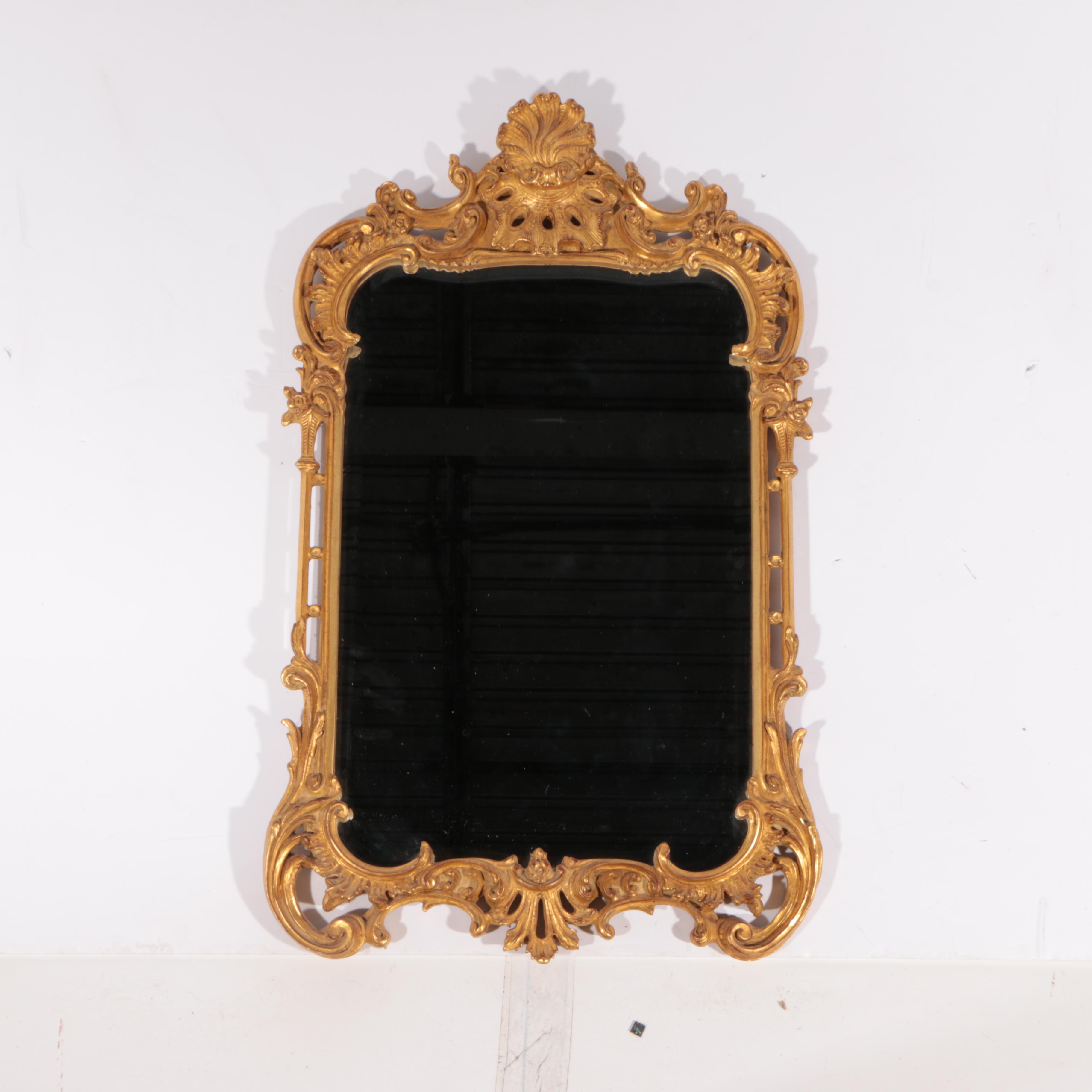 Chippendale Style Gilt Framed Beveled Mirror