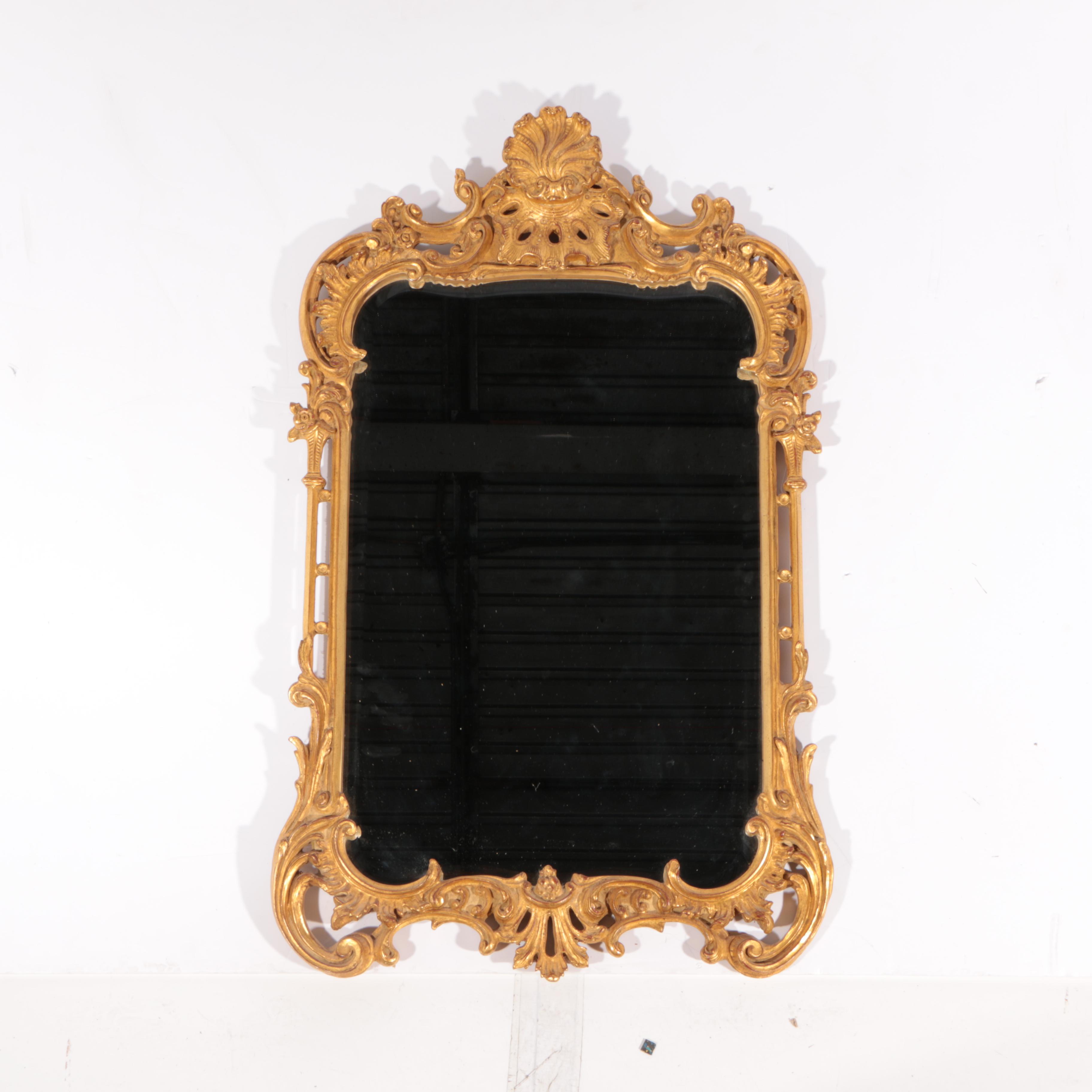 Chippendale Style Gilt Framed Beveled Mirror