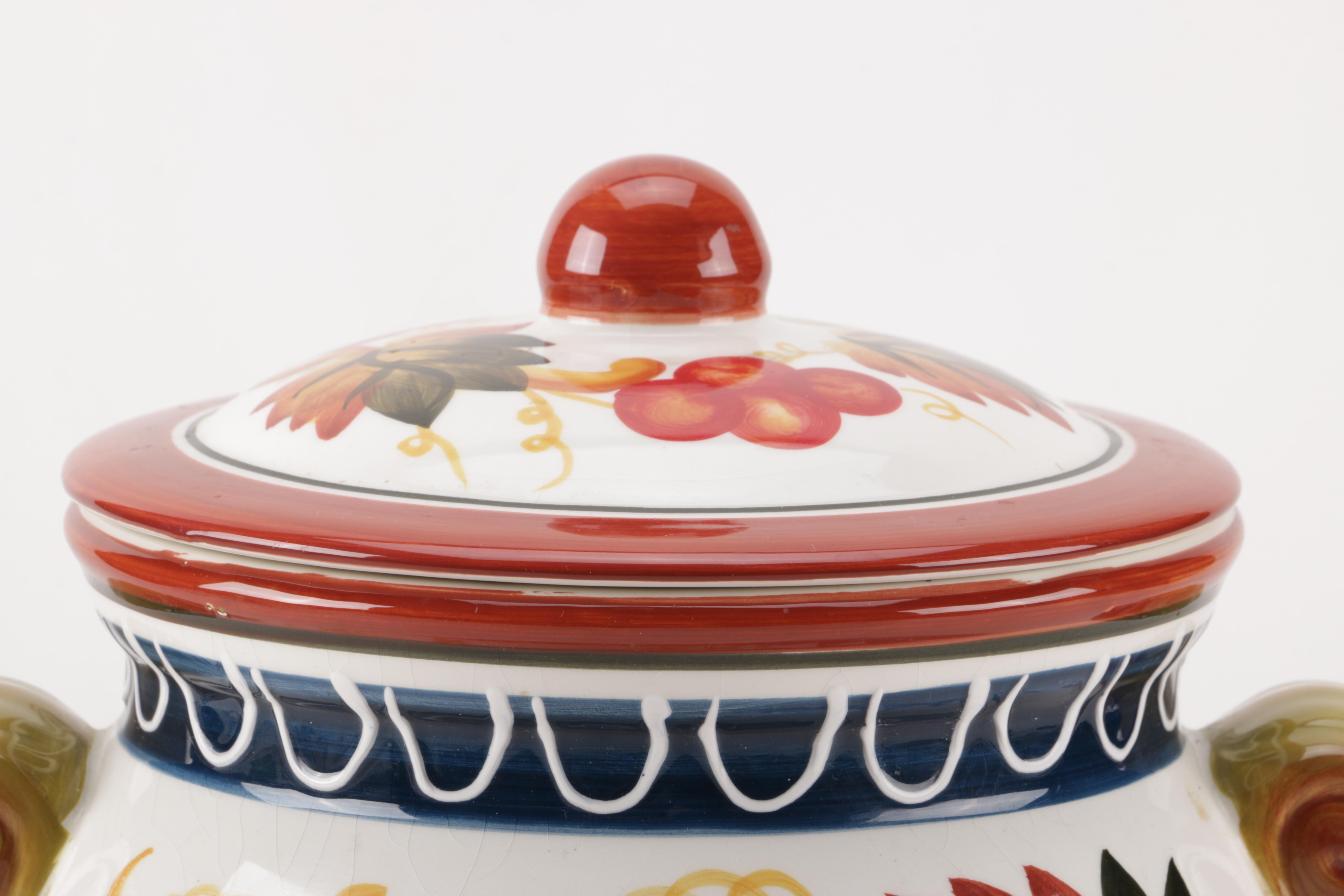 Lidded Canisters Featuring Nonni's Ceramic Jar