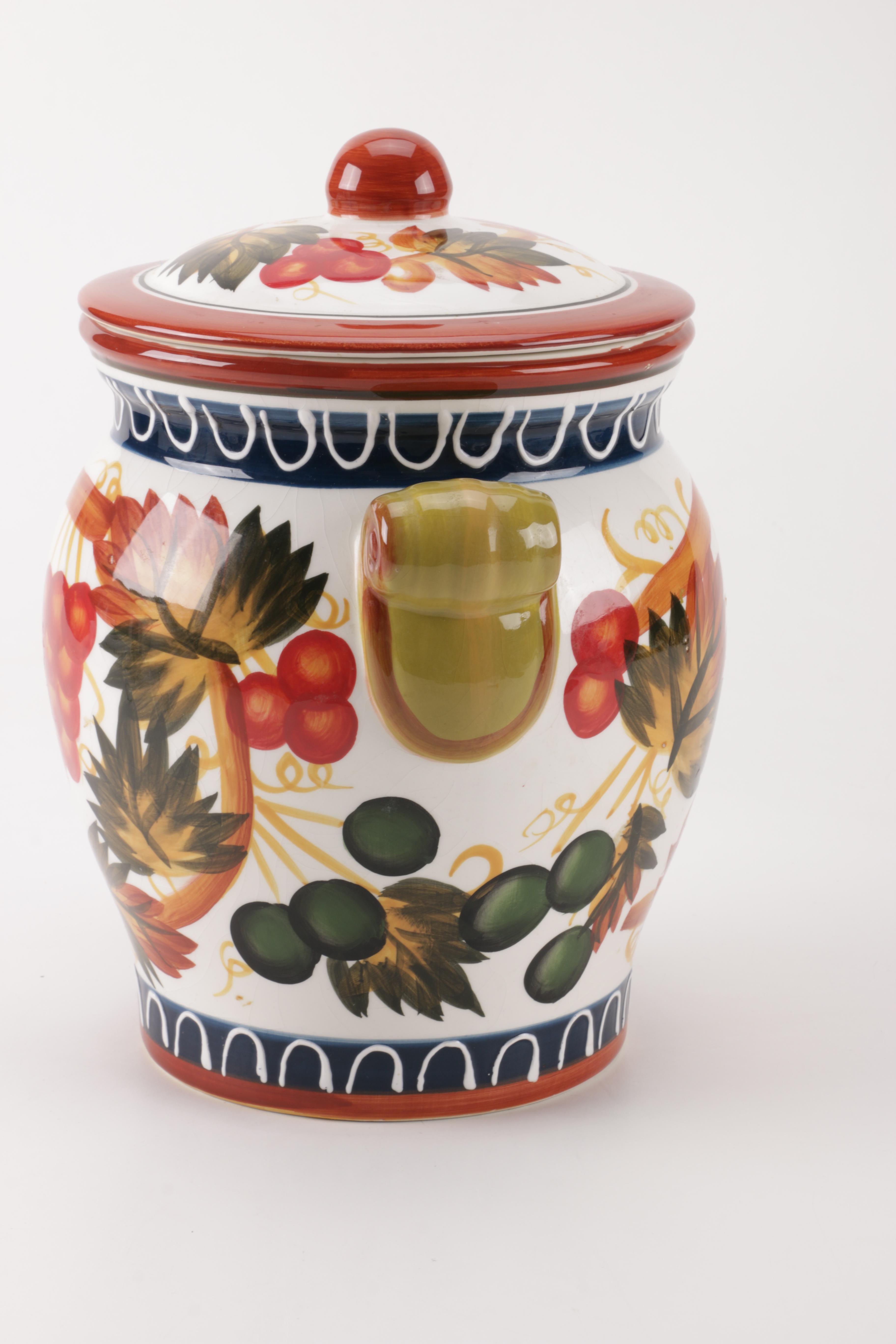 Lidded Canisters Featuring Nonni's Ceramic Jar