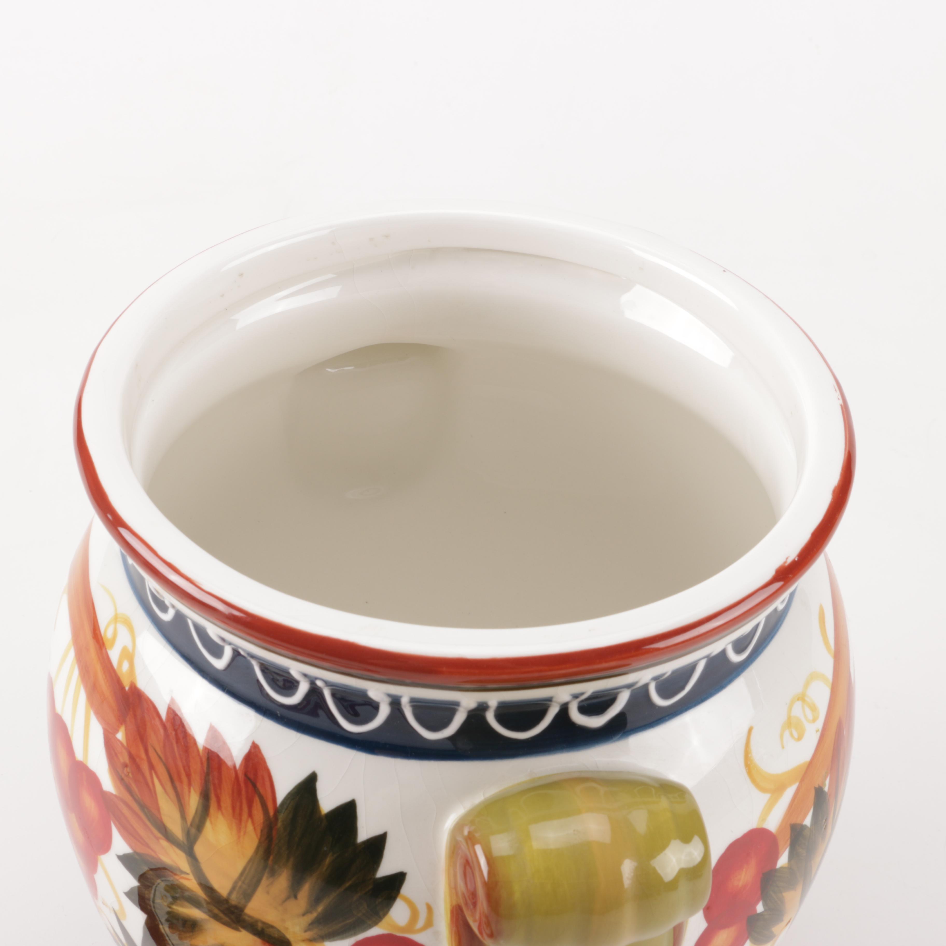 Lidded Canisters Featuring Nonni's Ceramic Jar