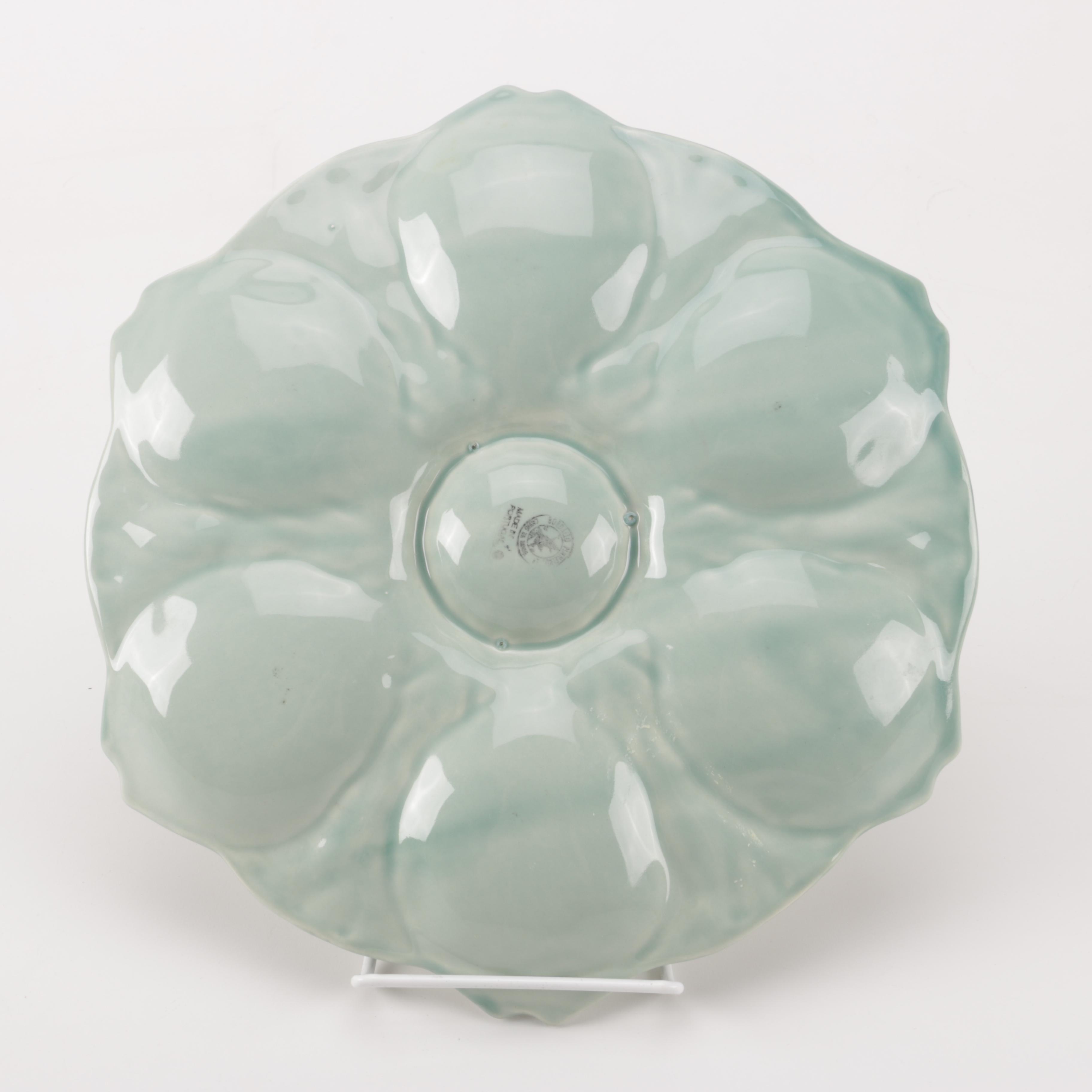 Bordallo Pinheiro Fish-Shaped Oyster Plate