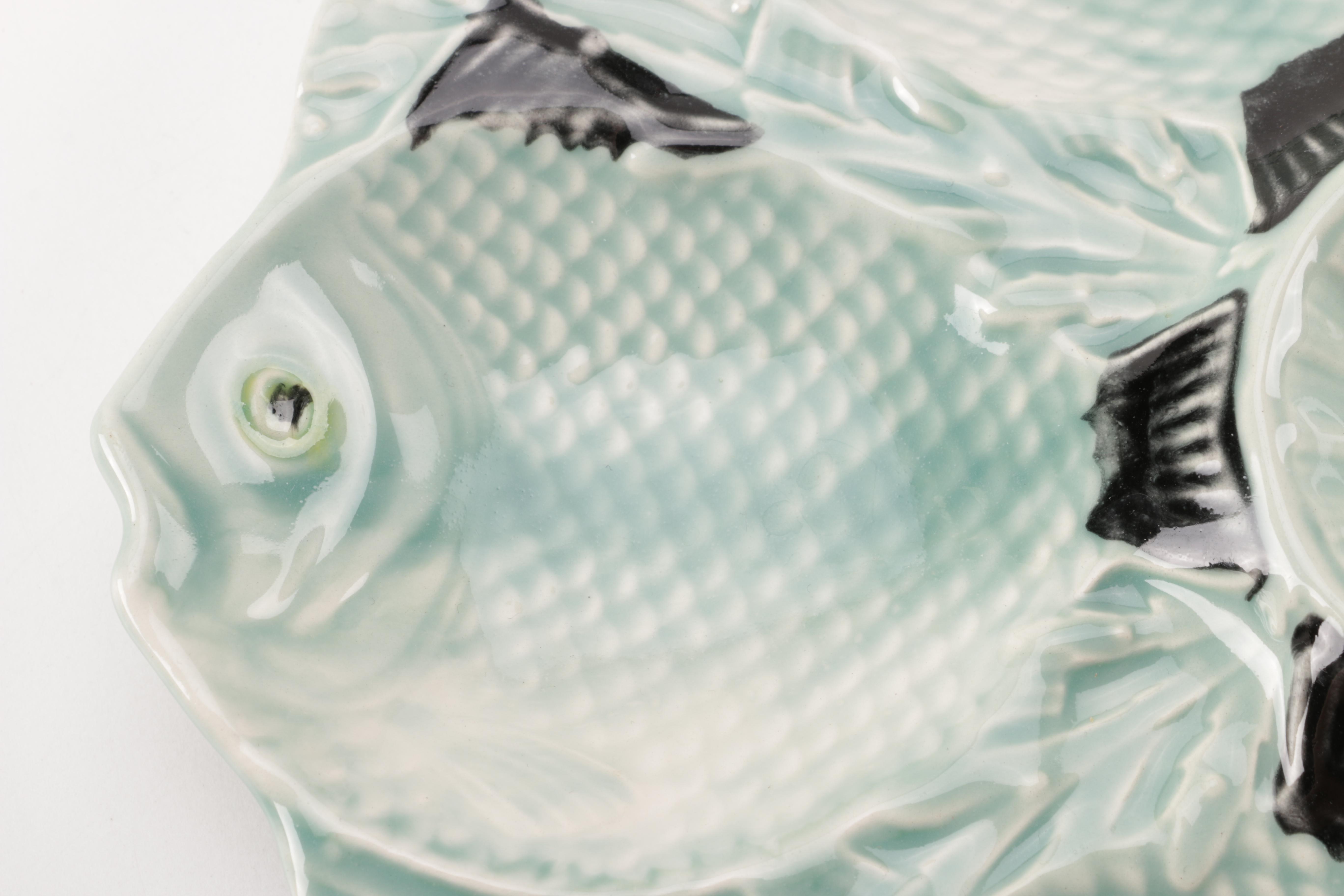 Bordallo Pinheiro Fish-Shaped Oyster Plate