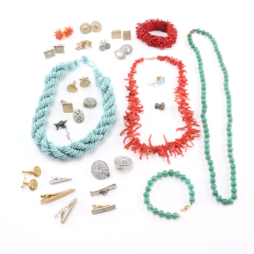 Costume Jewelry Including Glass Beads