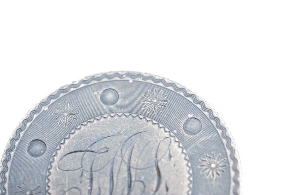 Silver Monogrammed 1858 Canadian Twenty Cent Piece Love Token