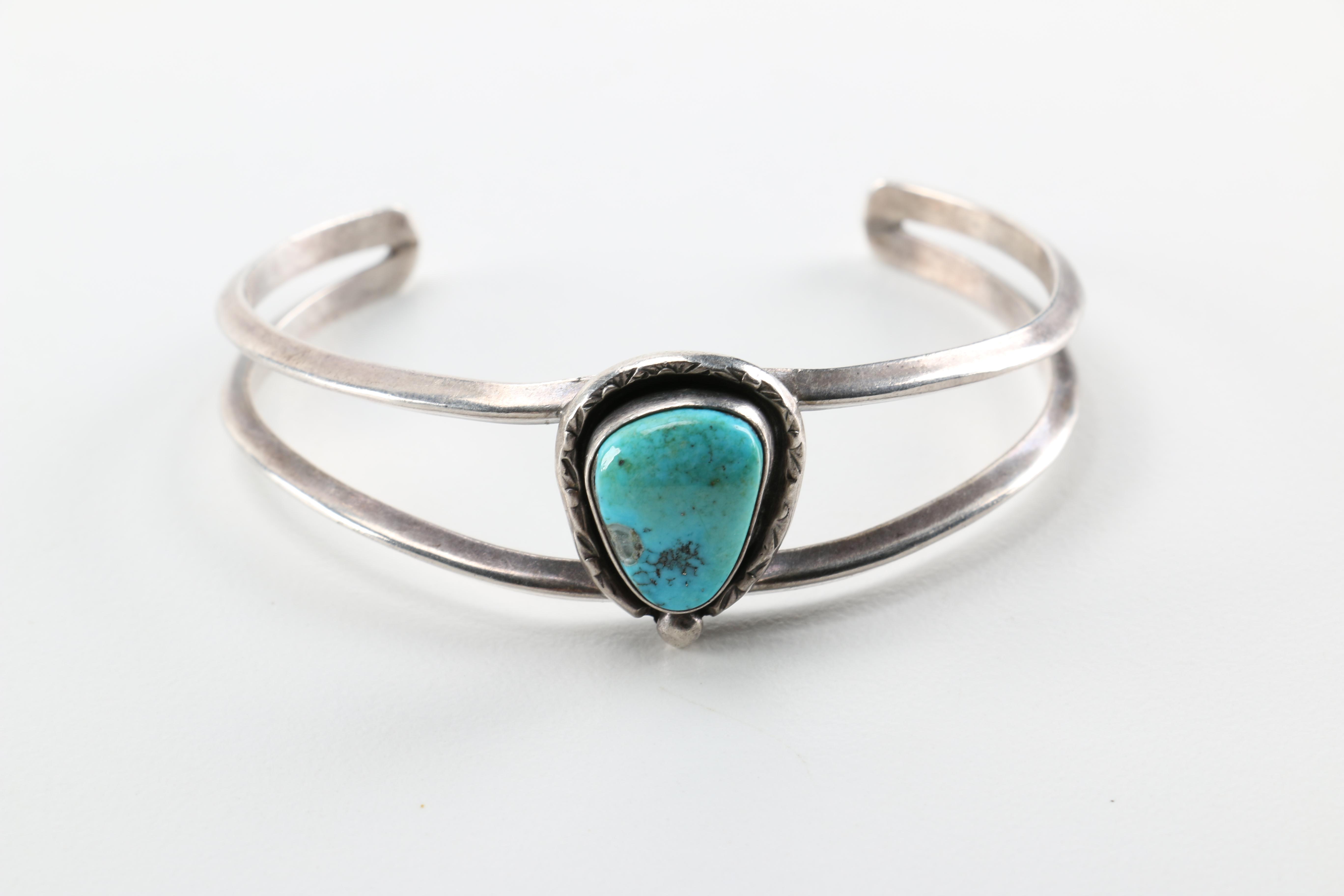 Sterling Silver Jewelry Including a Necklace With an Amber Pendant