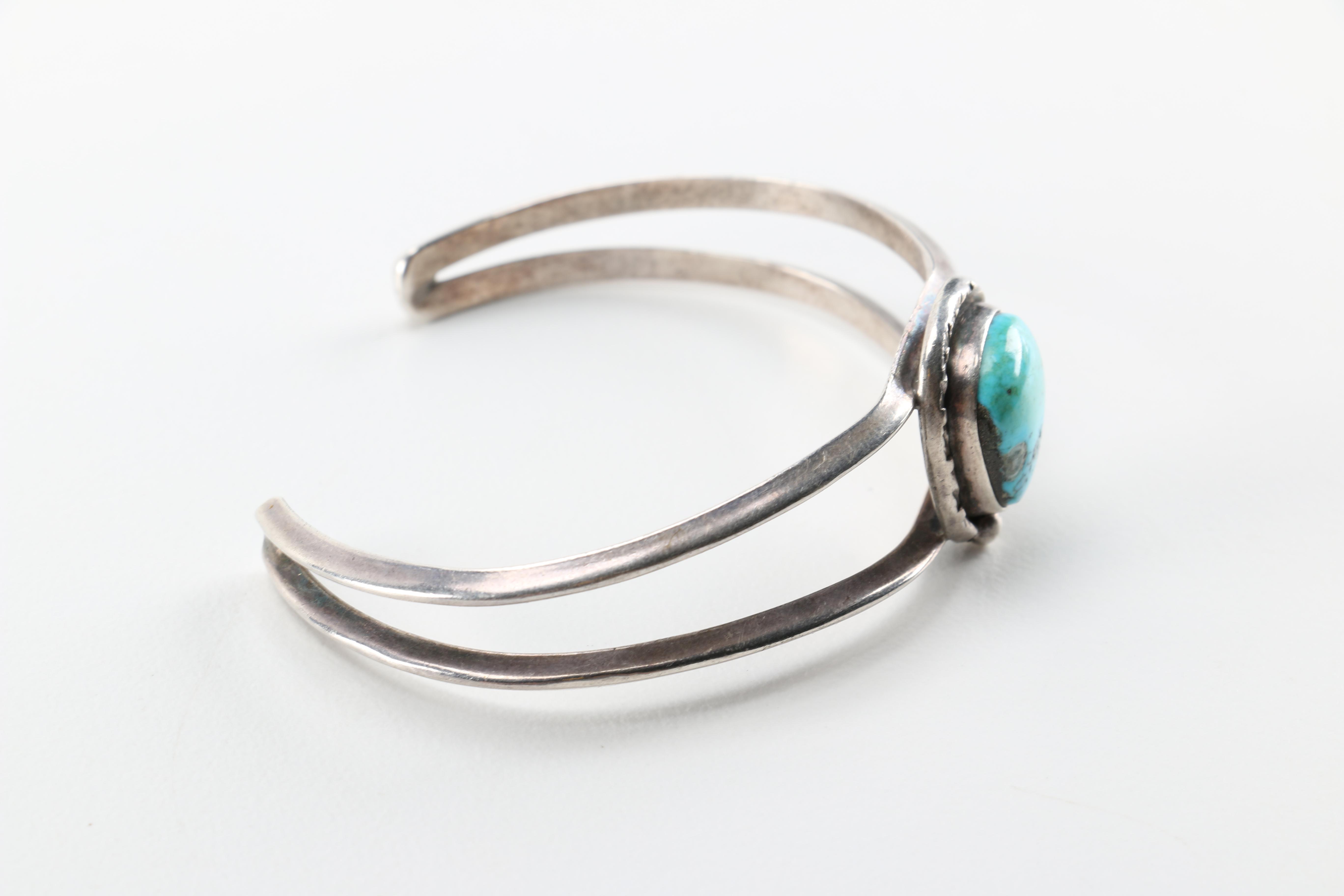 Sterling Silver Jewelry Including a Necklace With an Amber Pendant