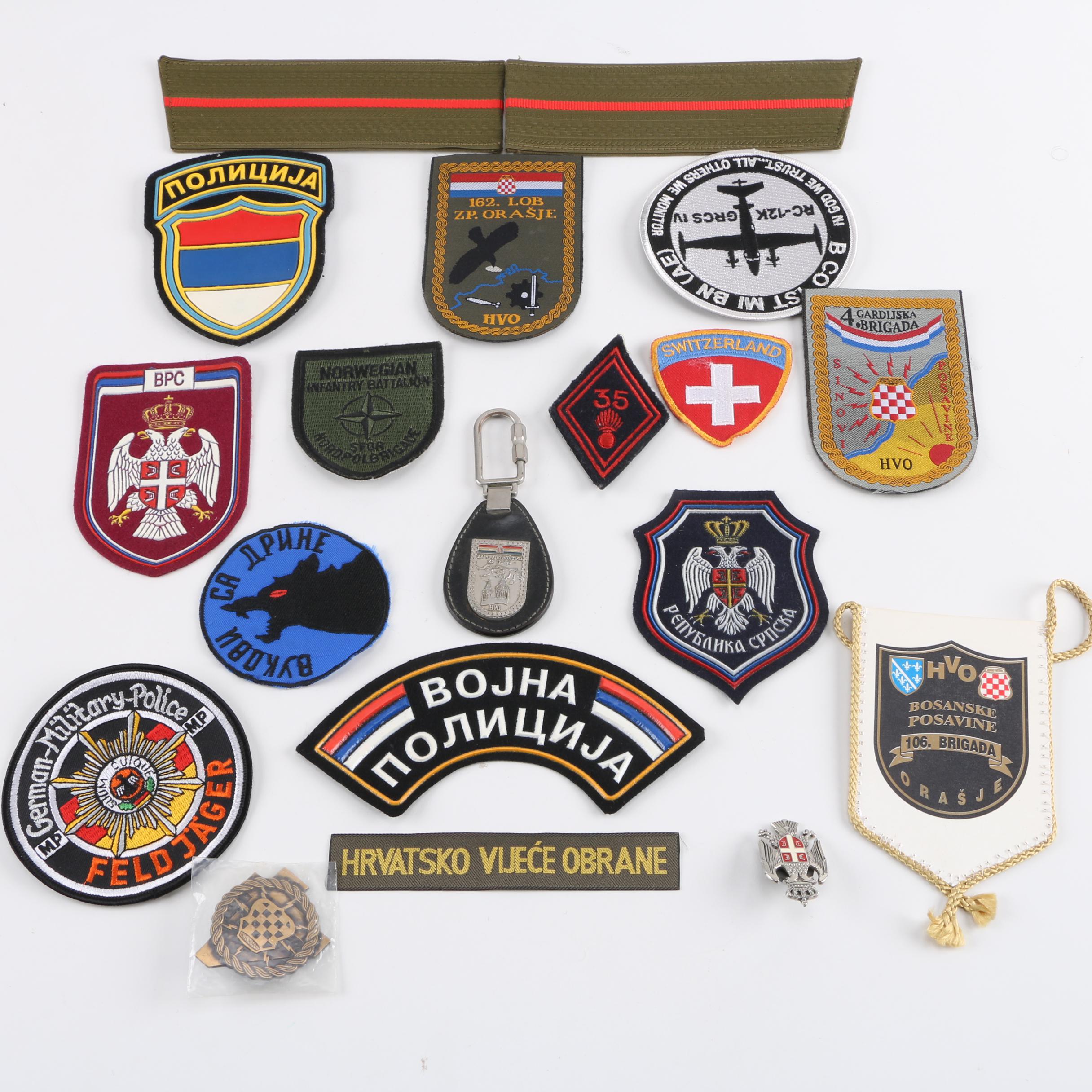 Serbia, Croatia, Soviet, and NATO Military Patches