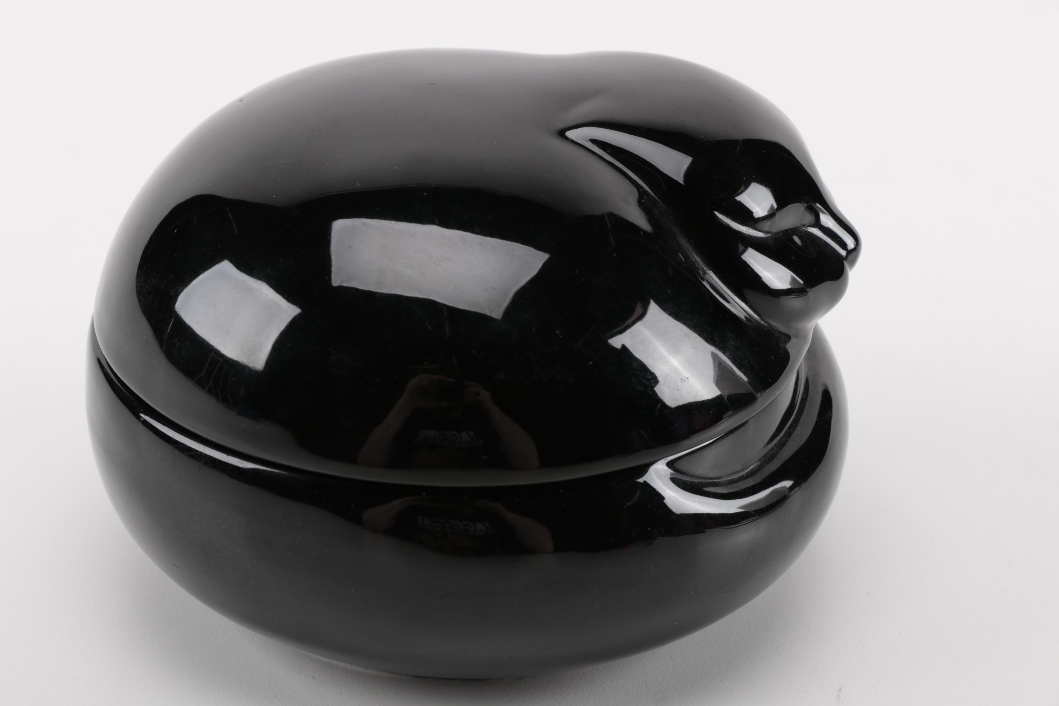 Tiffany & Co. Black Cat Trinket Jar