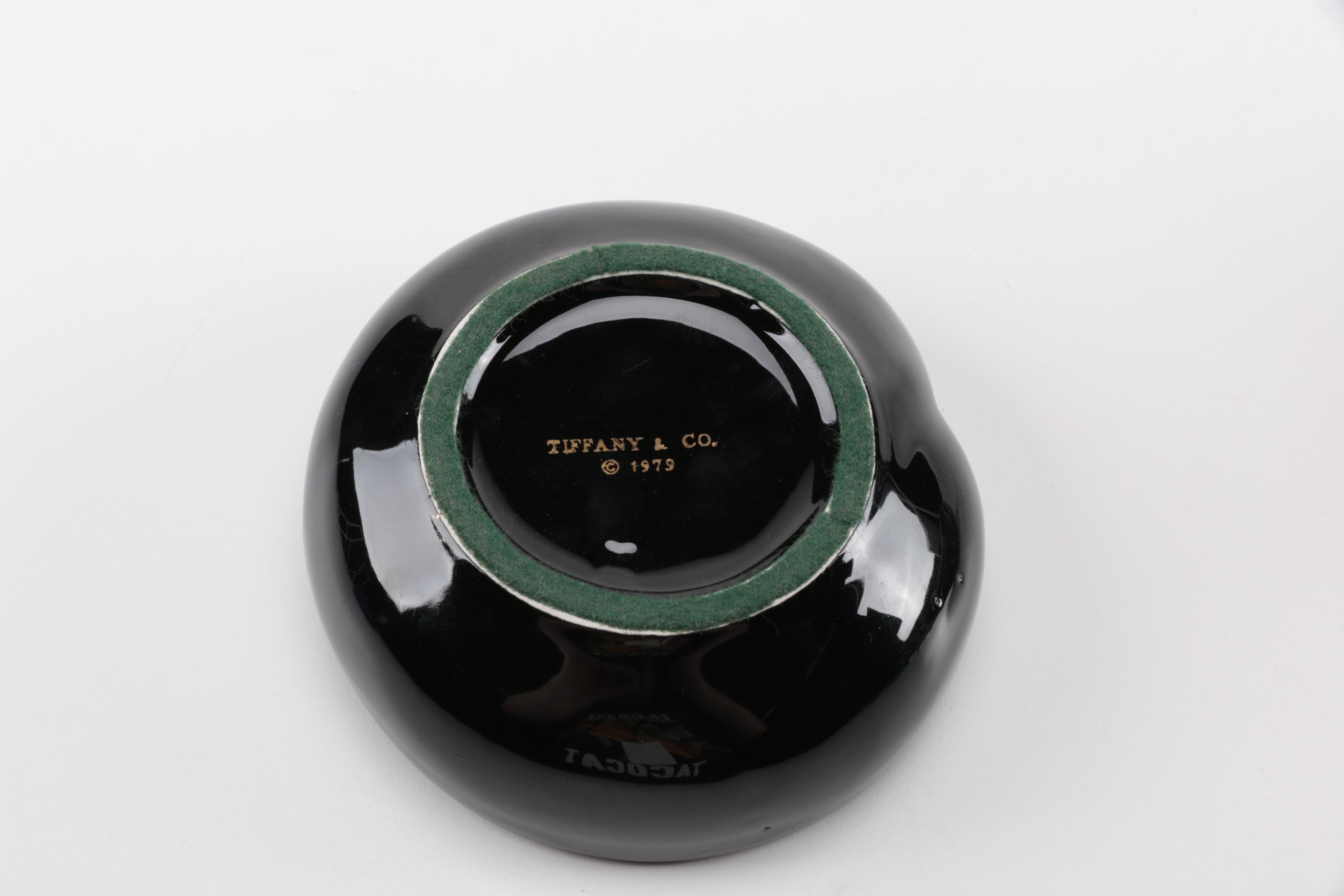 Tiffany & Co. Black Cat Trinket Jar