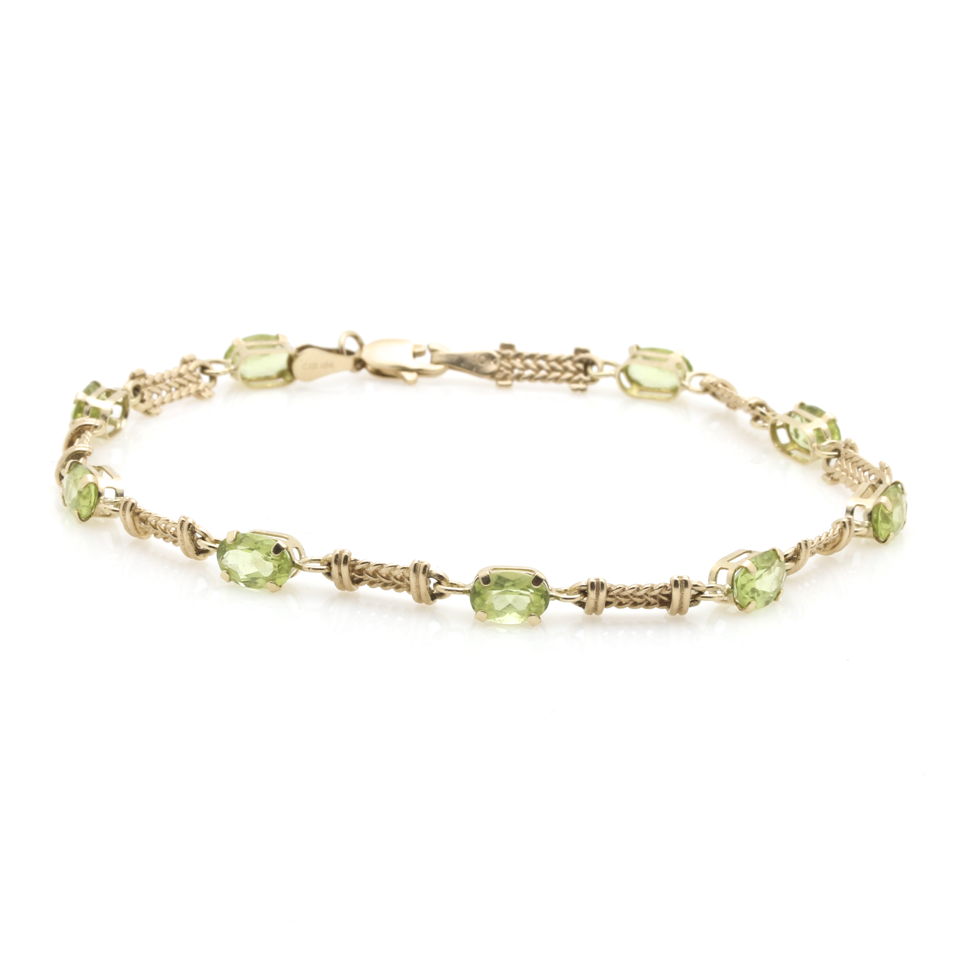 Clyde Duneier 10K Yellow Gold Duneier 4.05 CTW Peridot Bracelet