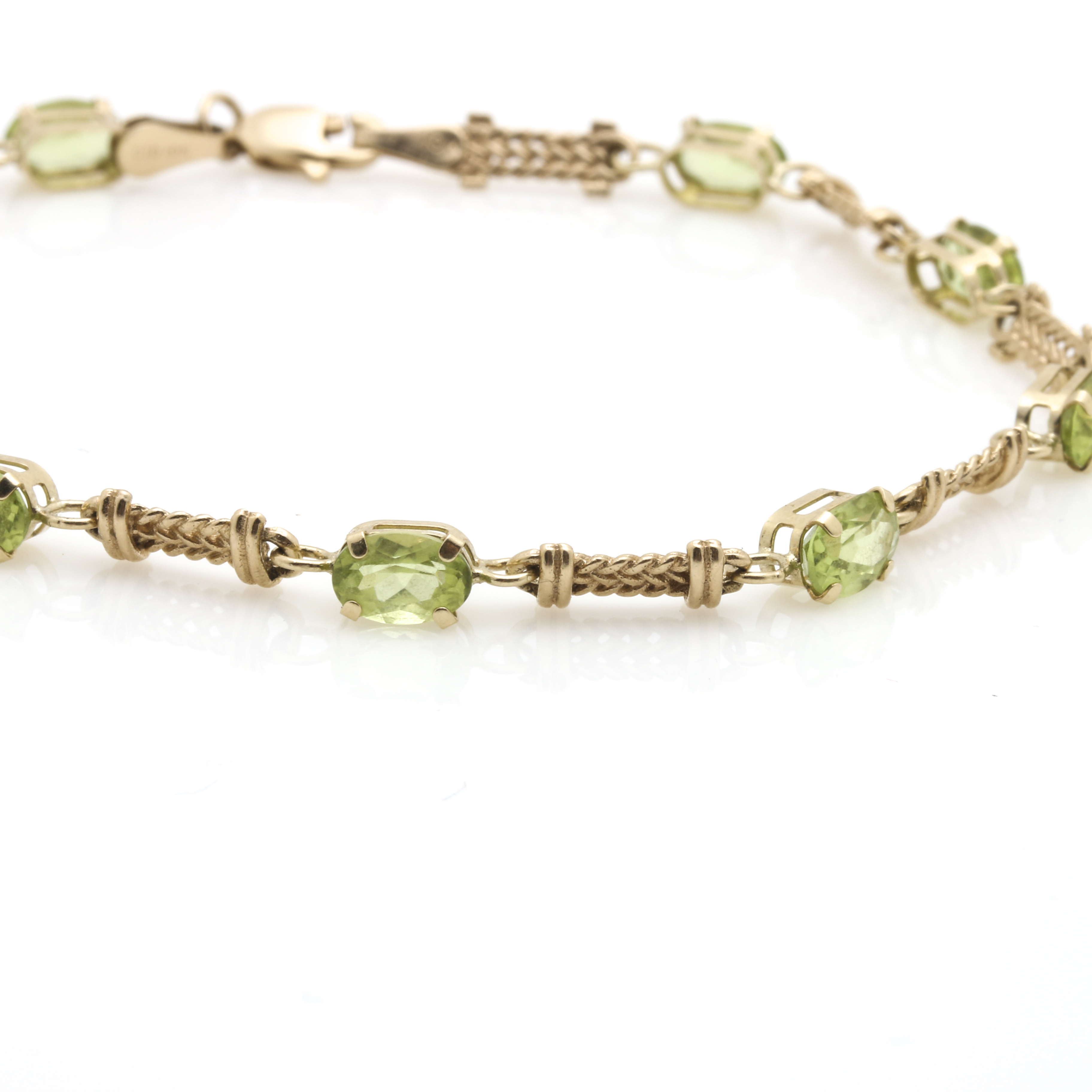 Clyde Duneier 10K Yellow Gold Duneier 4.05 CTW Peridot Bracelet