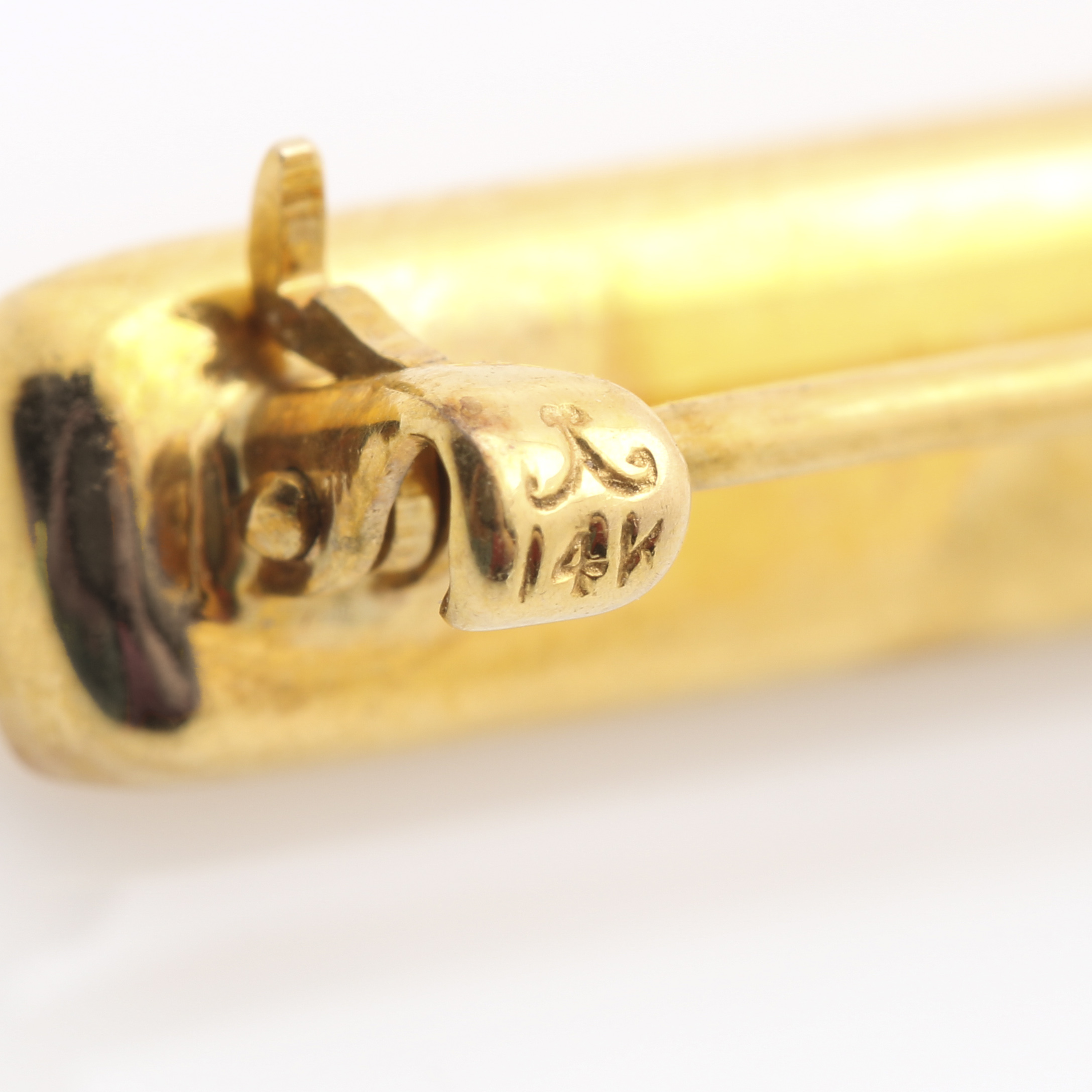 14K Yellow Gold Bar Pin