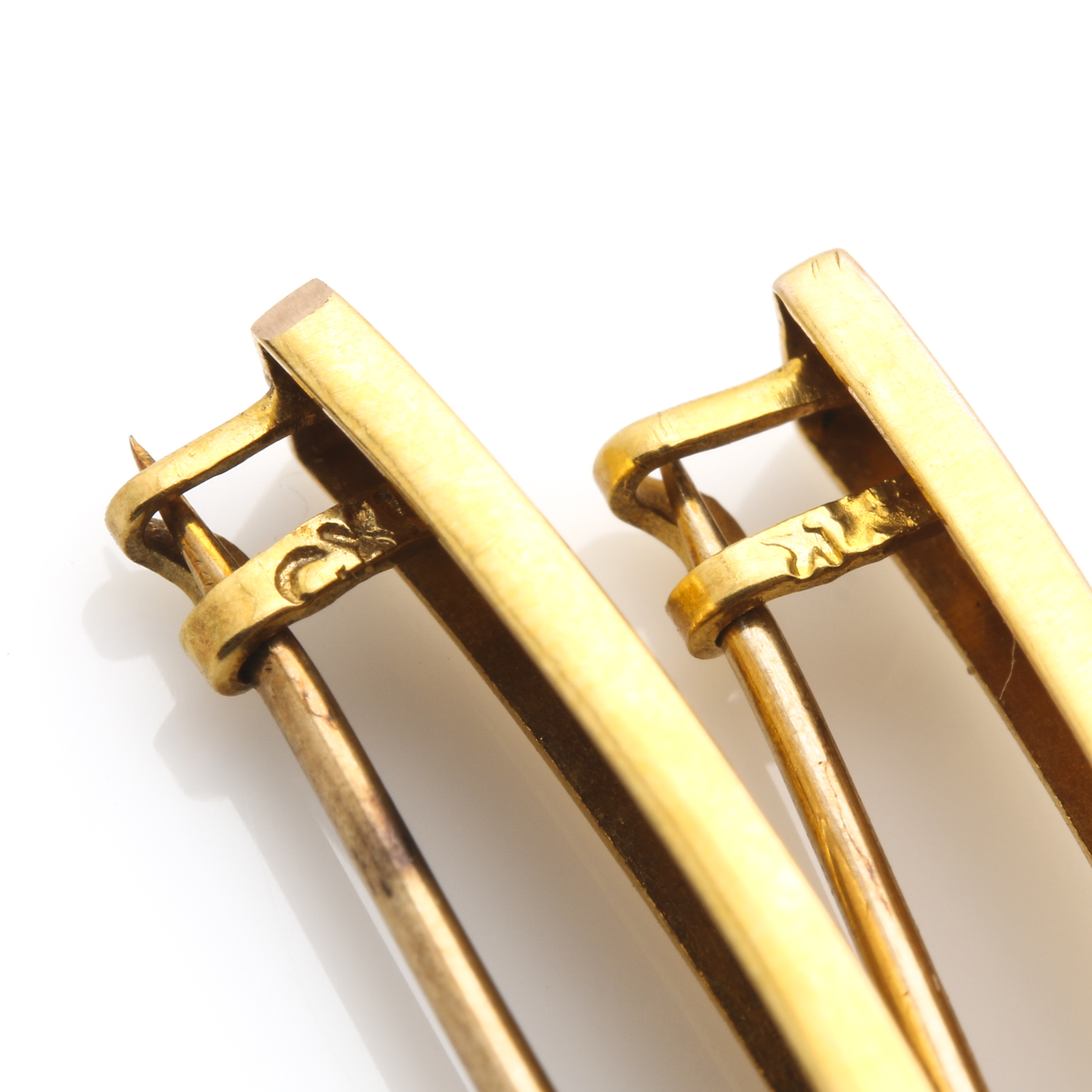 10K Yellow Gold Bar Pins