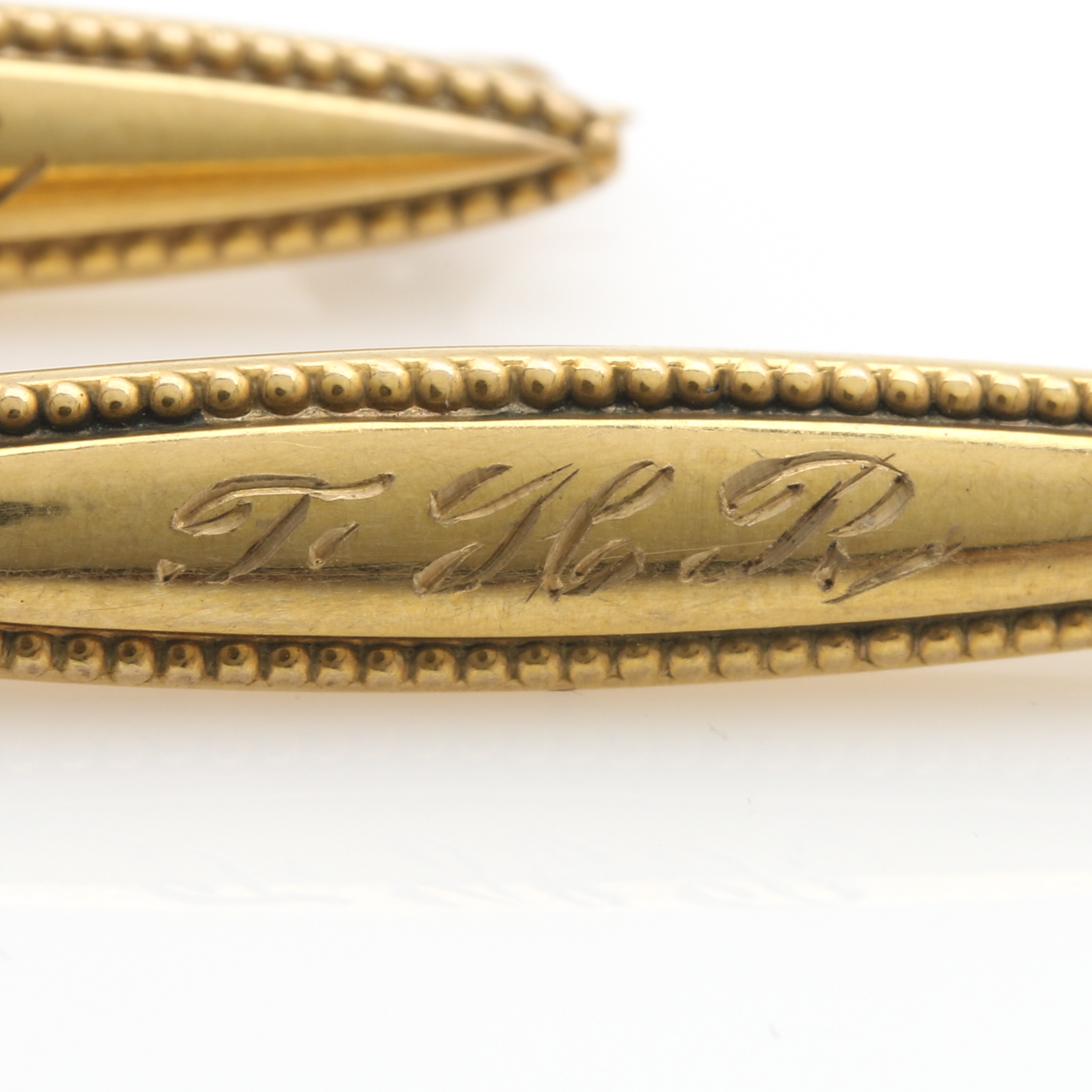 10K Yellow Gold Monogram Bar Pins