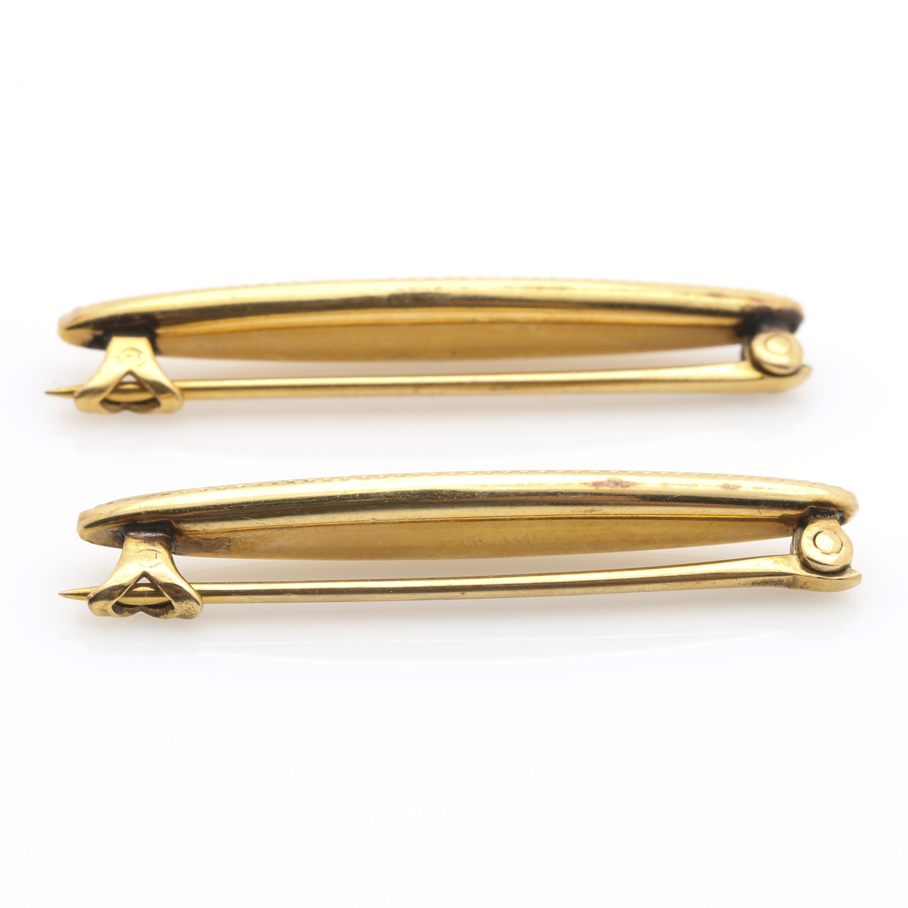 10K Yellow Gold Monogram Bar Pins