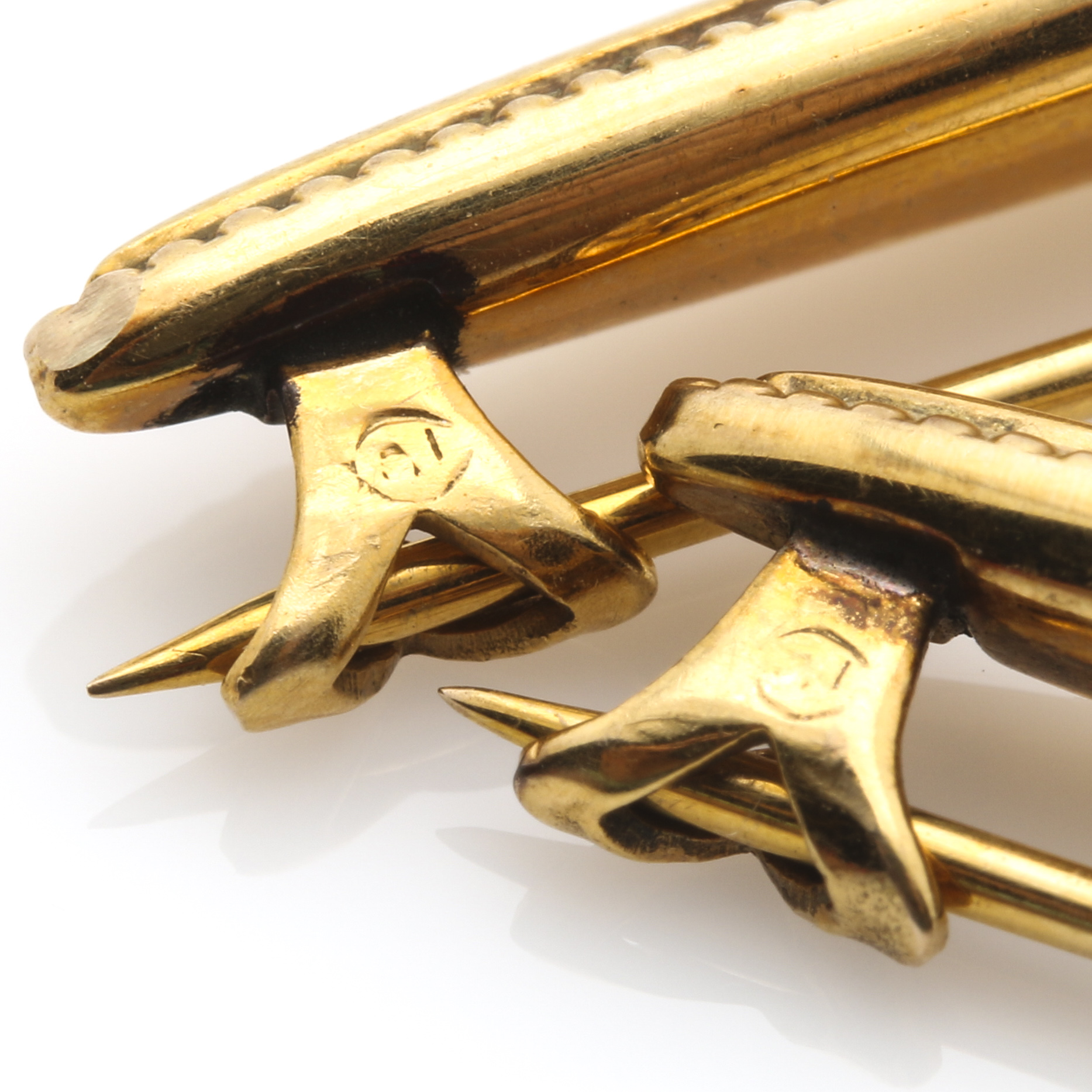 10K Yellow Gold Monogram Bar Pins