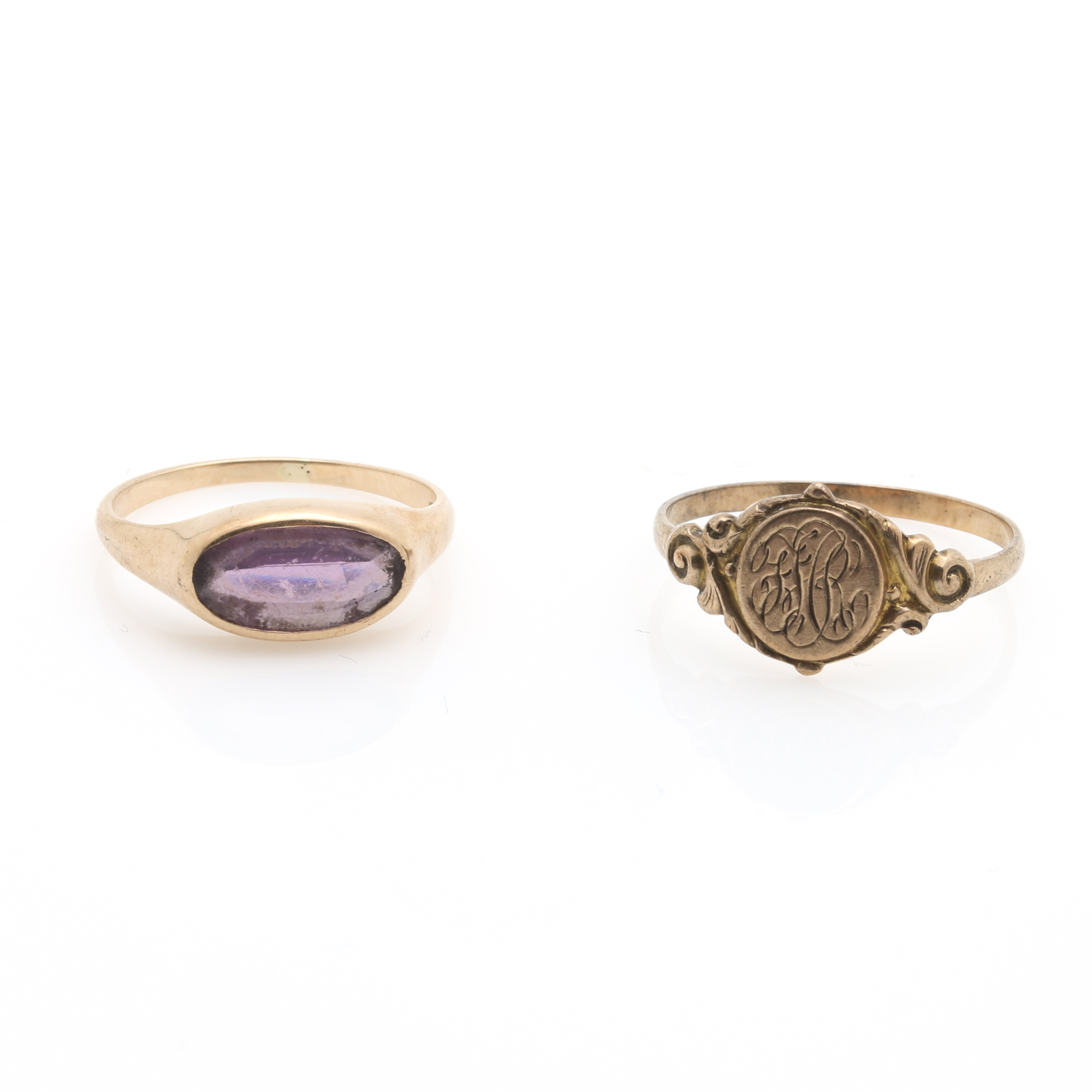 10K Yellow Gold Assortment of Gemstone Rings
