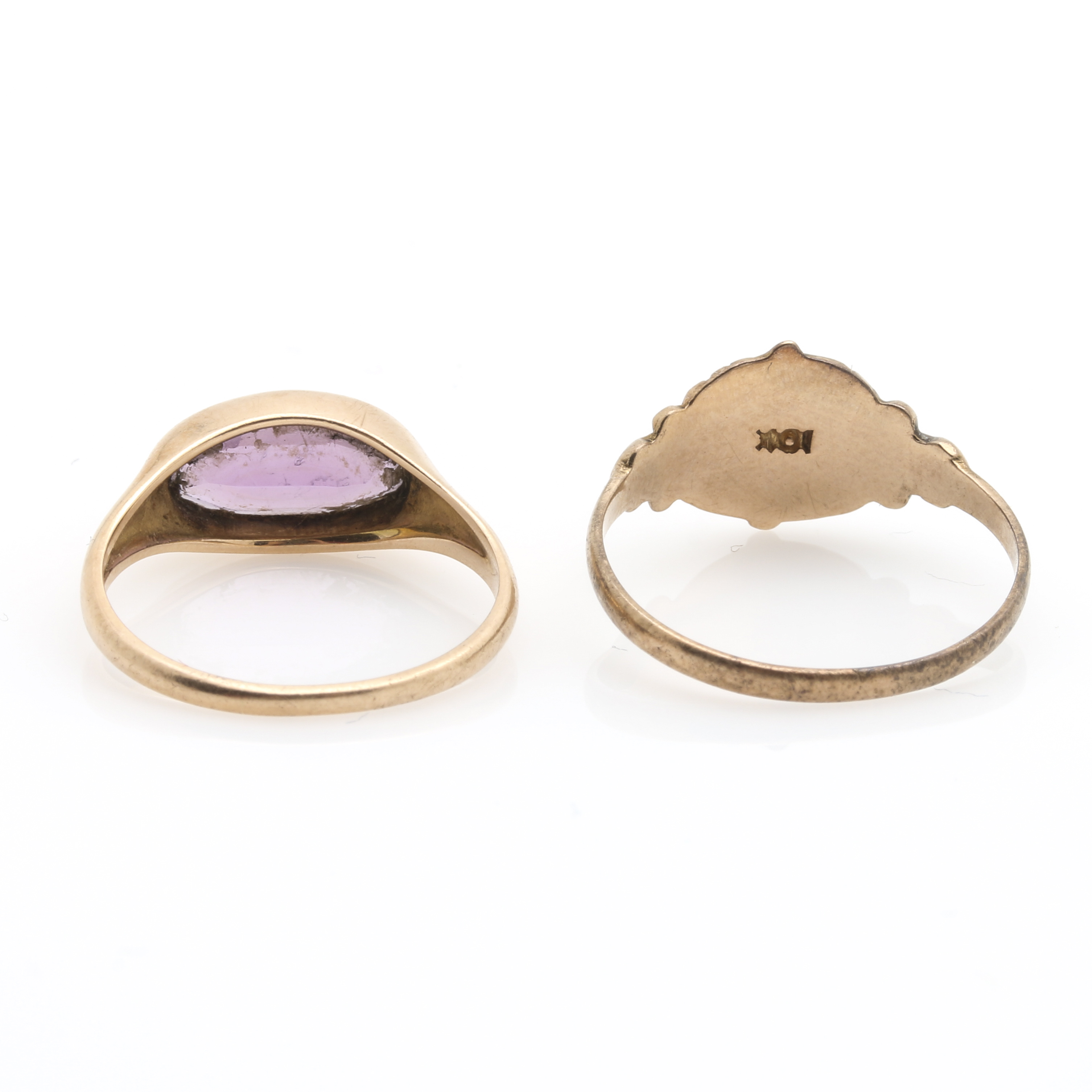 10K Yellow Gold Assortment of Gemstone Rings