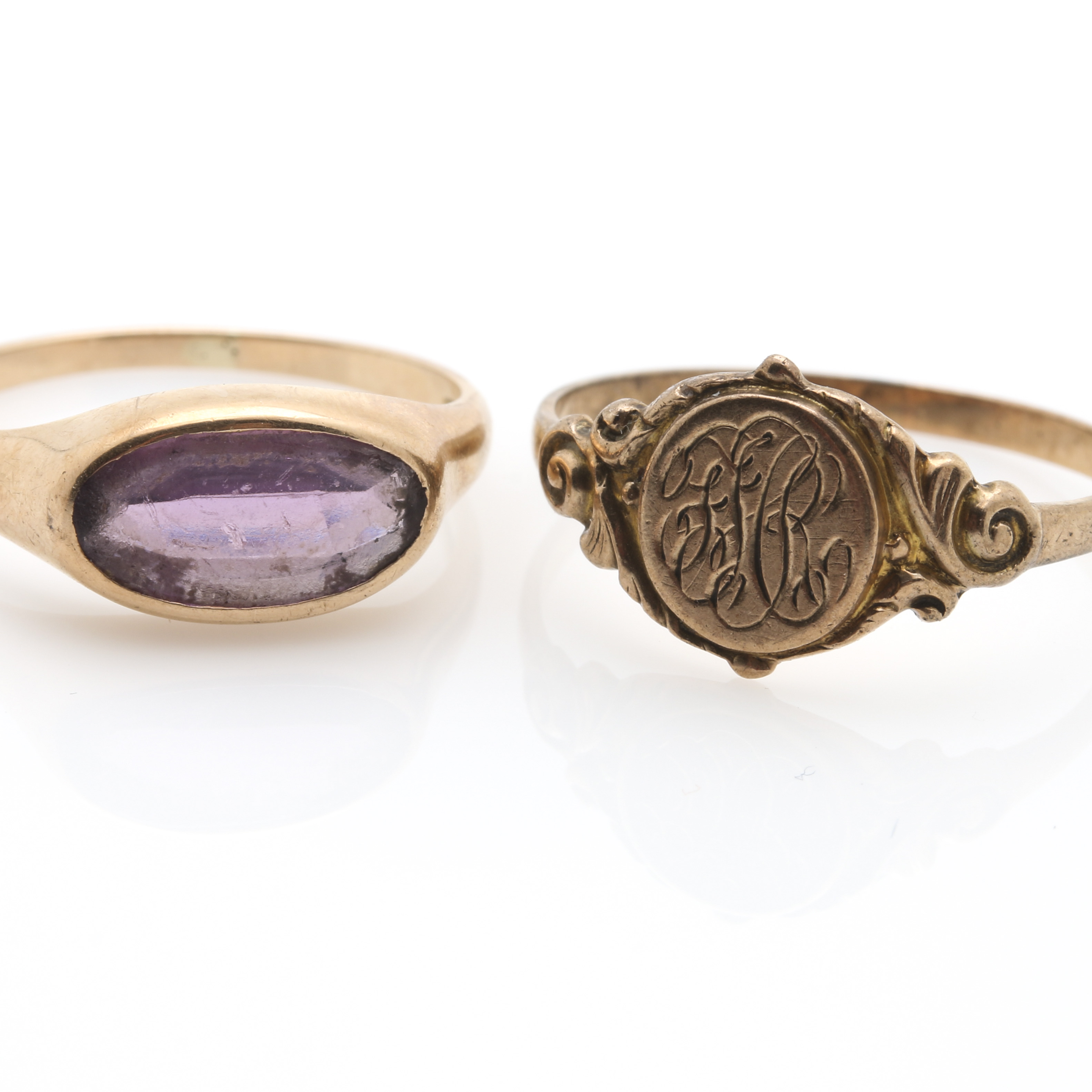 10K Yellow Gold Assortment of Gemstone Rings