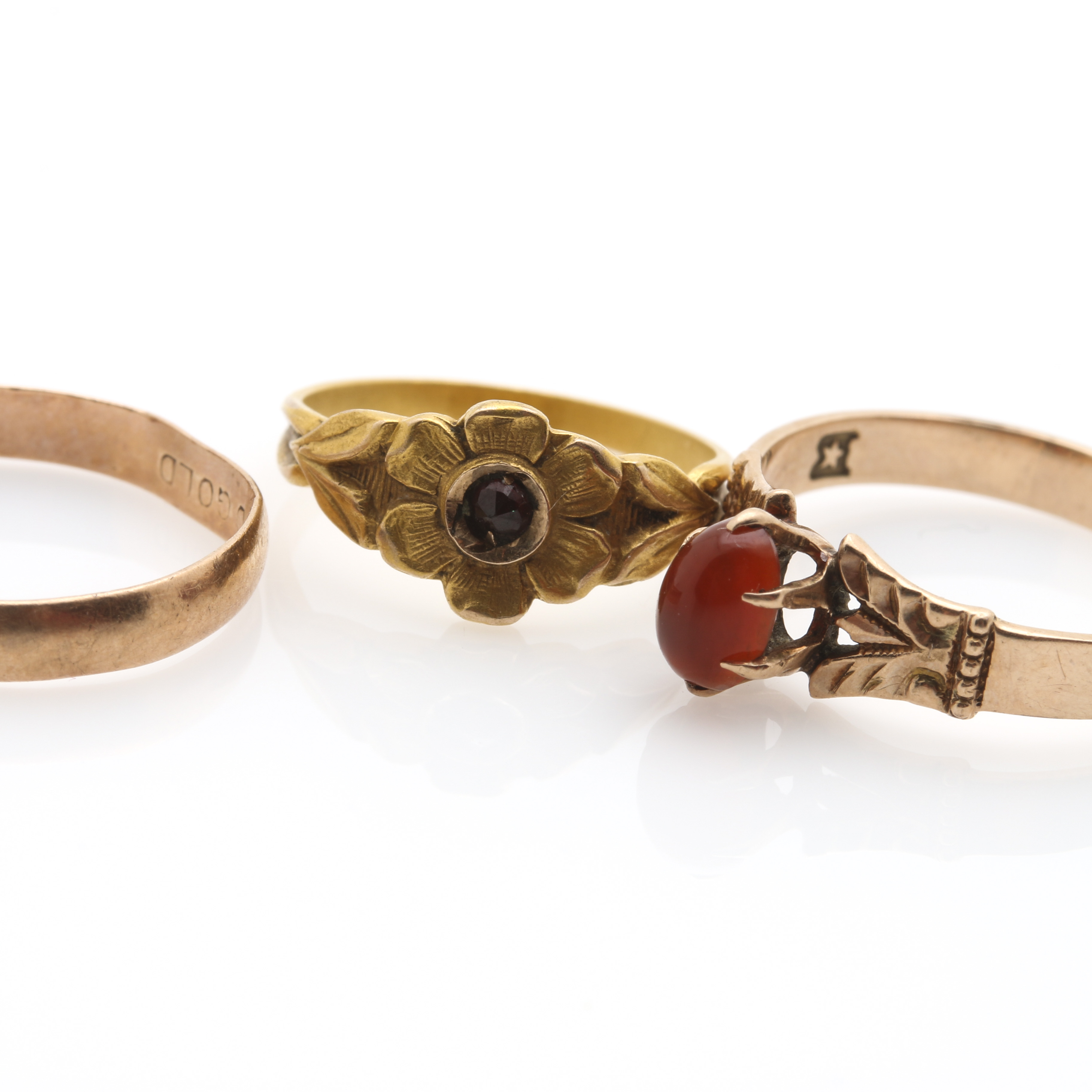 10K Yellow Gold Assortment of Gemstone Rings