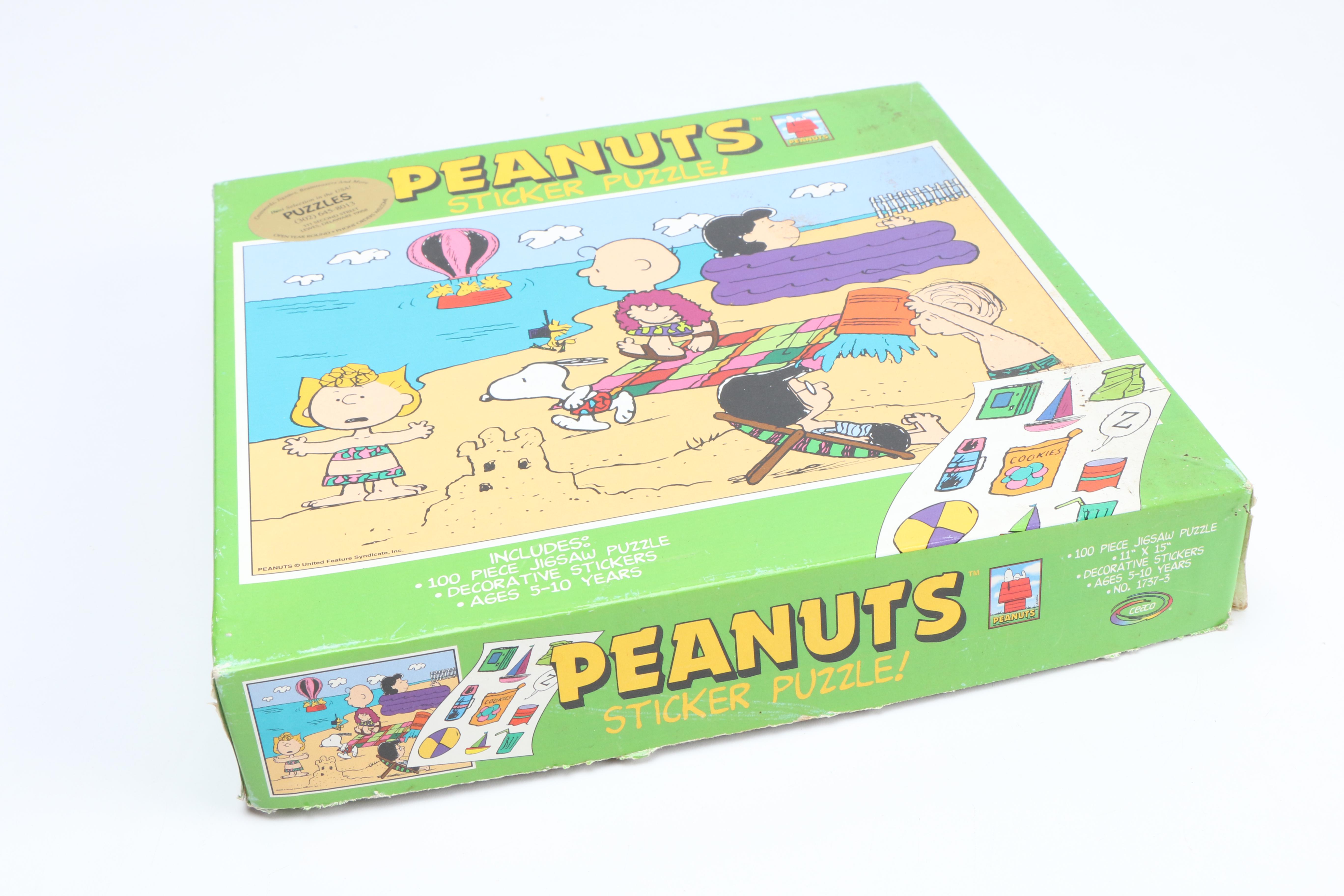 "Peanuts" Card Game and Jigsaw Puzzles