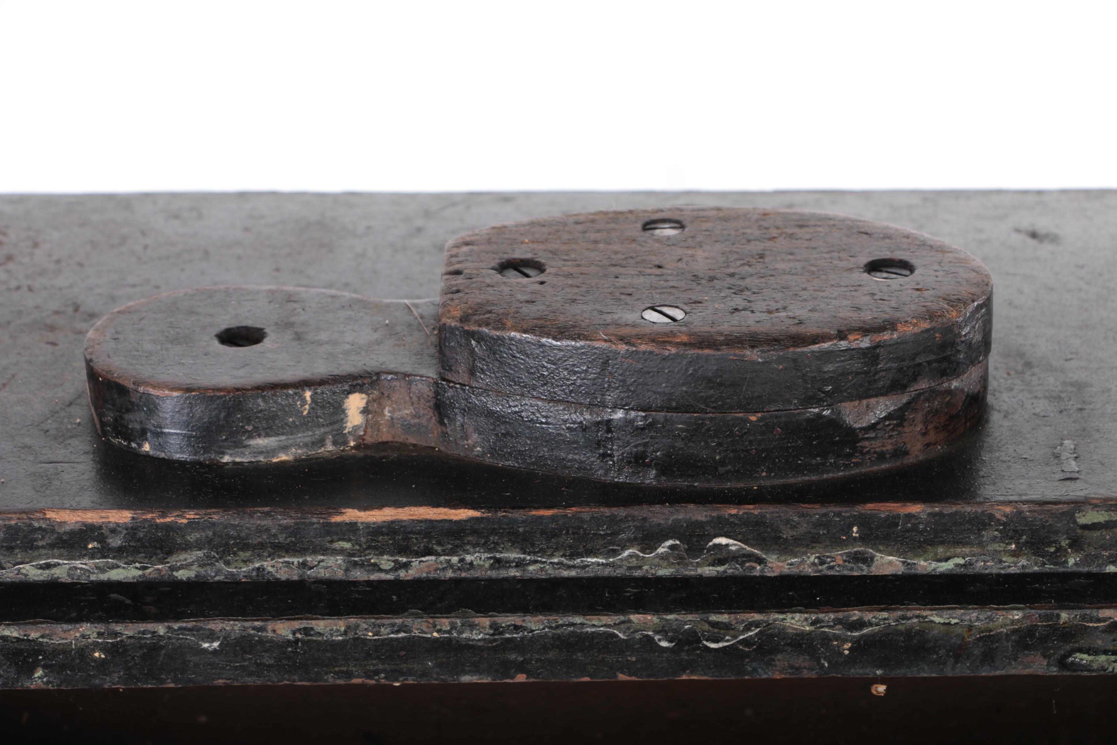 Rustic Painted Storage Stool