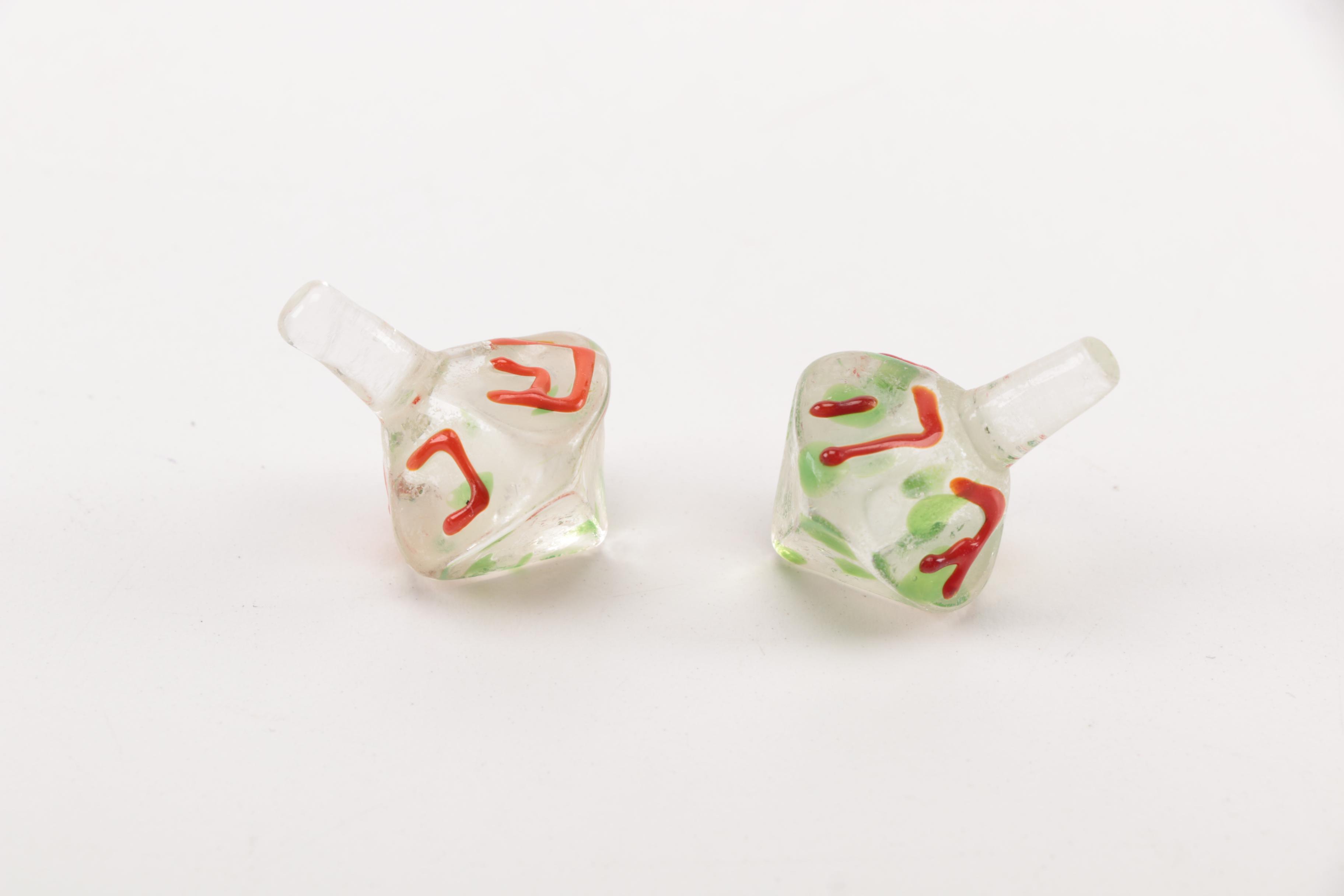 Decorative Glass, Ceramic and Metal Dreidels