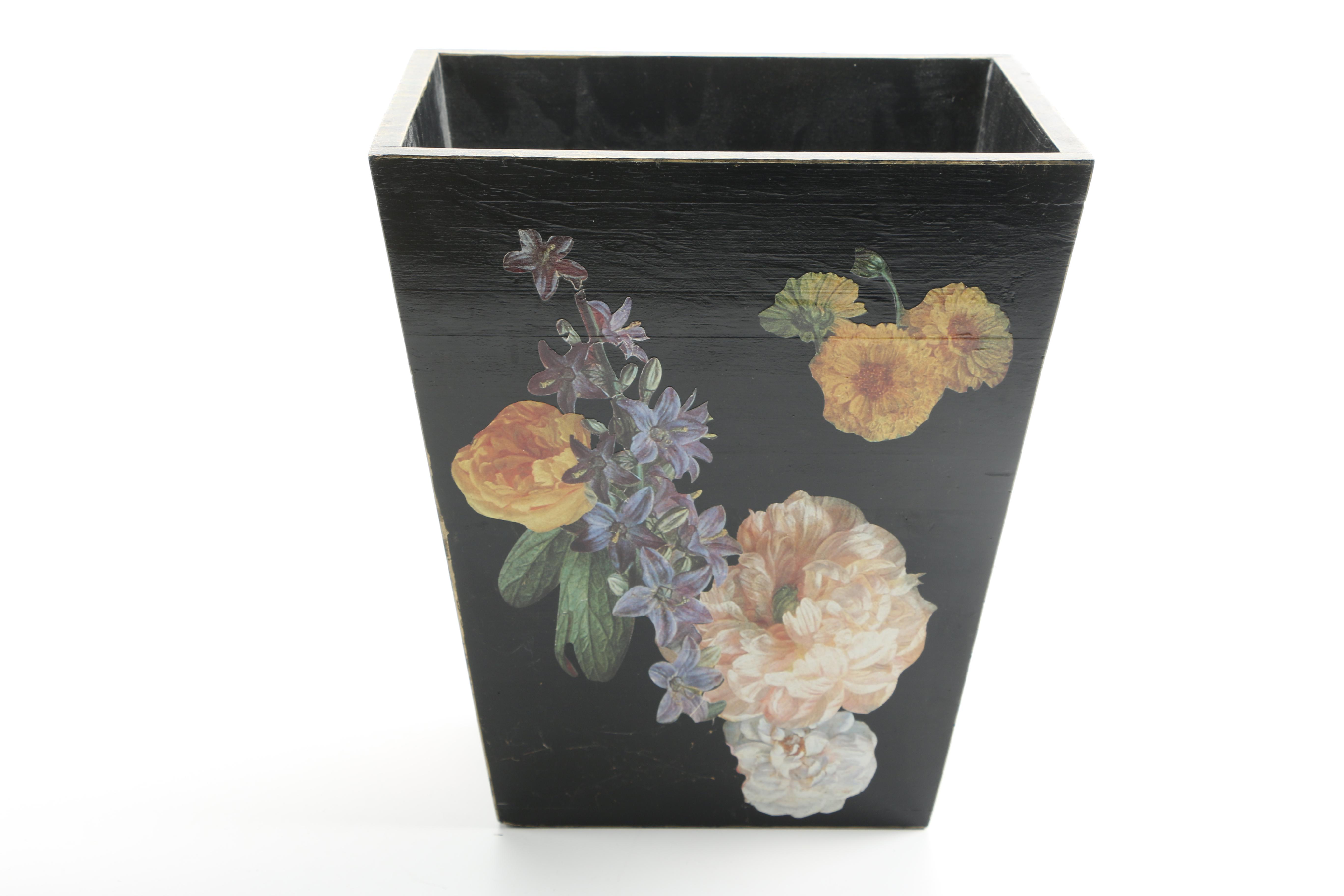 Pair of Decorative Wooden Bins Including The Essex Collection