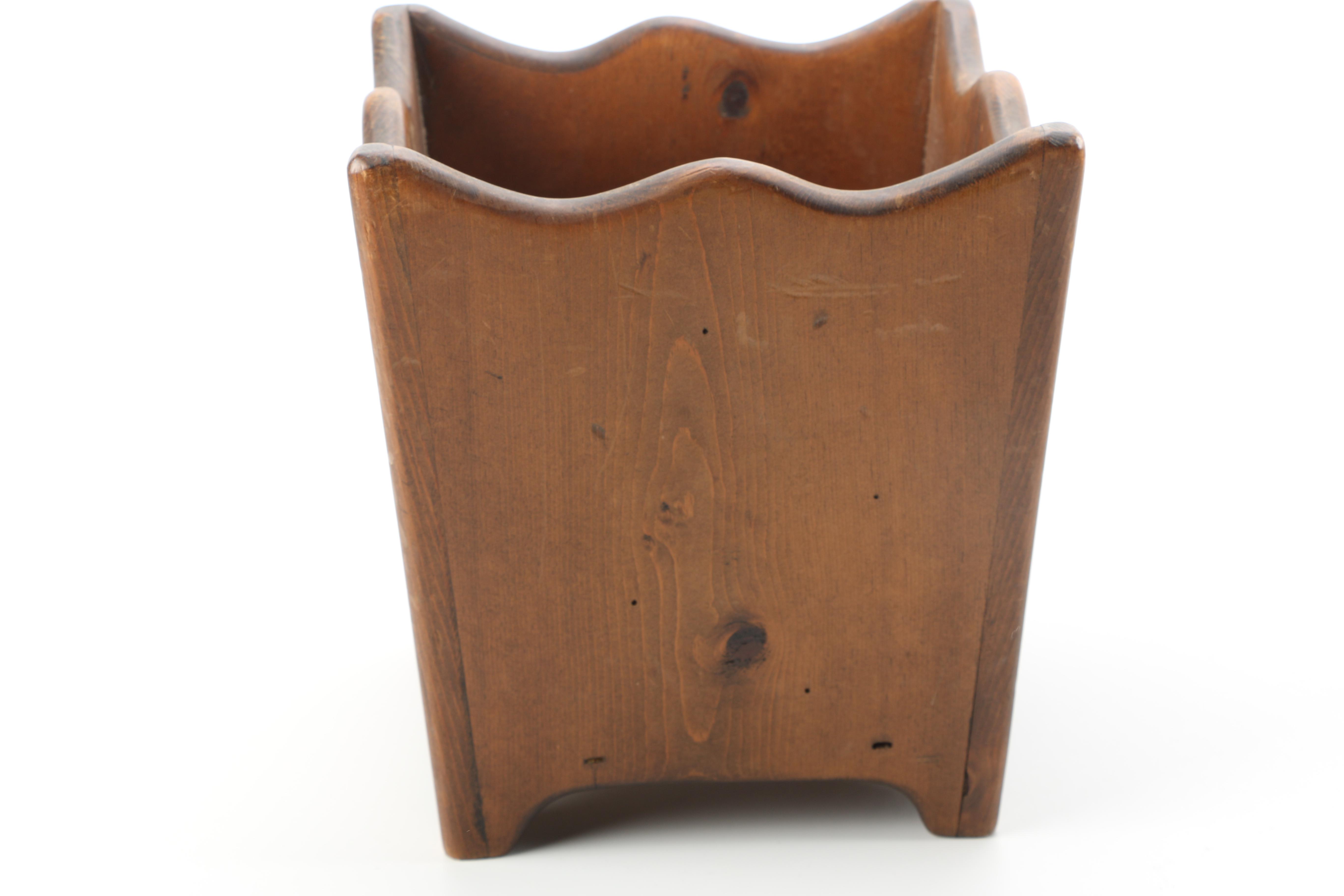 Pair of Decorative Wooden Bins Including The Essex Collection