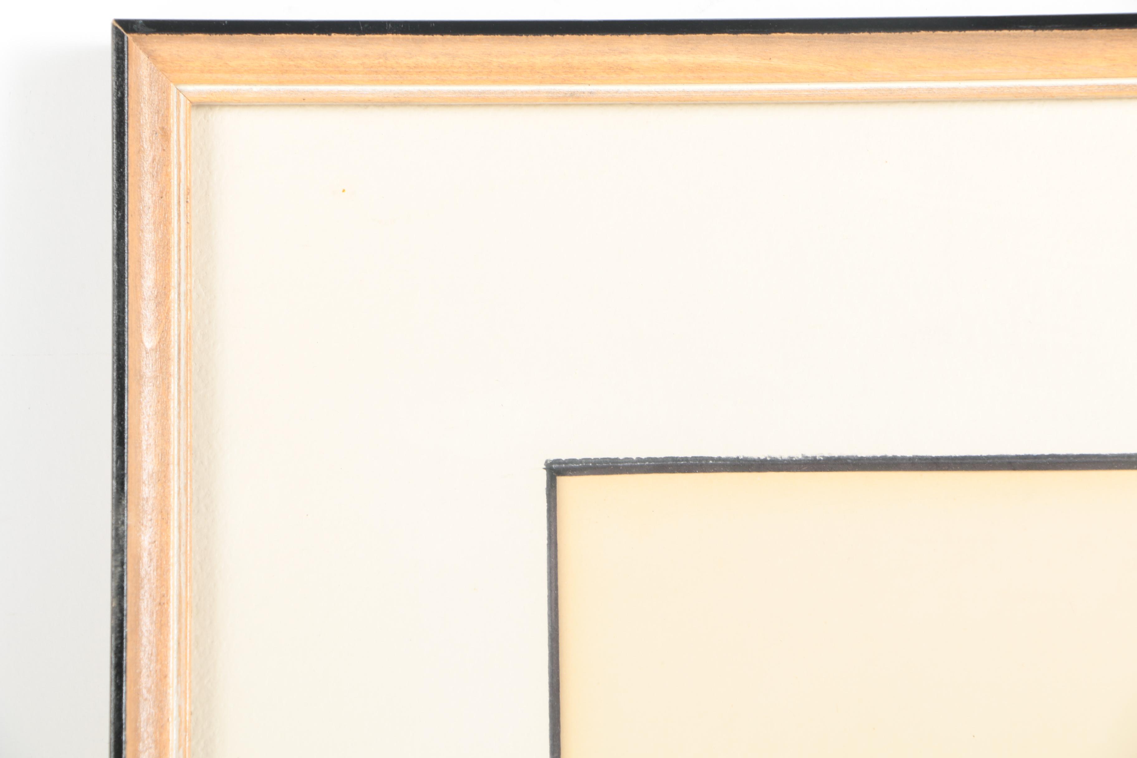 J.K. Ralston Signed Ink On Paper Drawing "Red Guide"